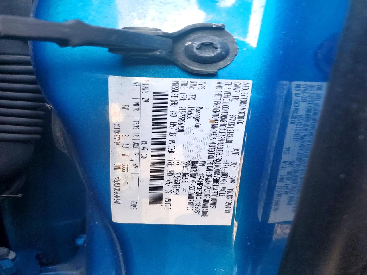 2012 Ford Focus Se Blue vin: 1FAHP3F24CL139081