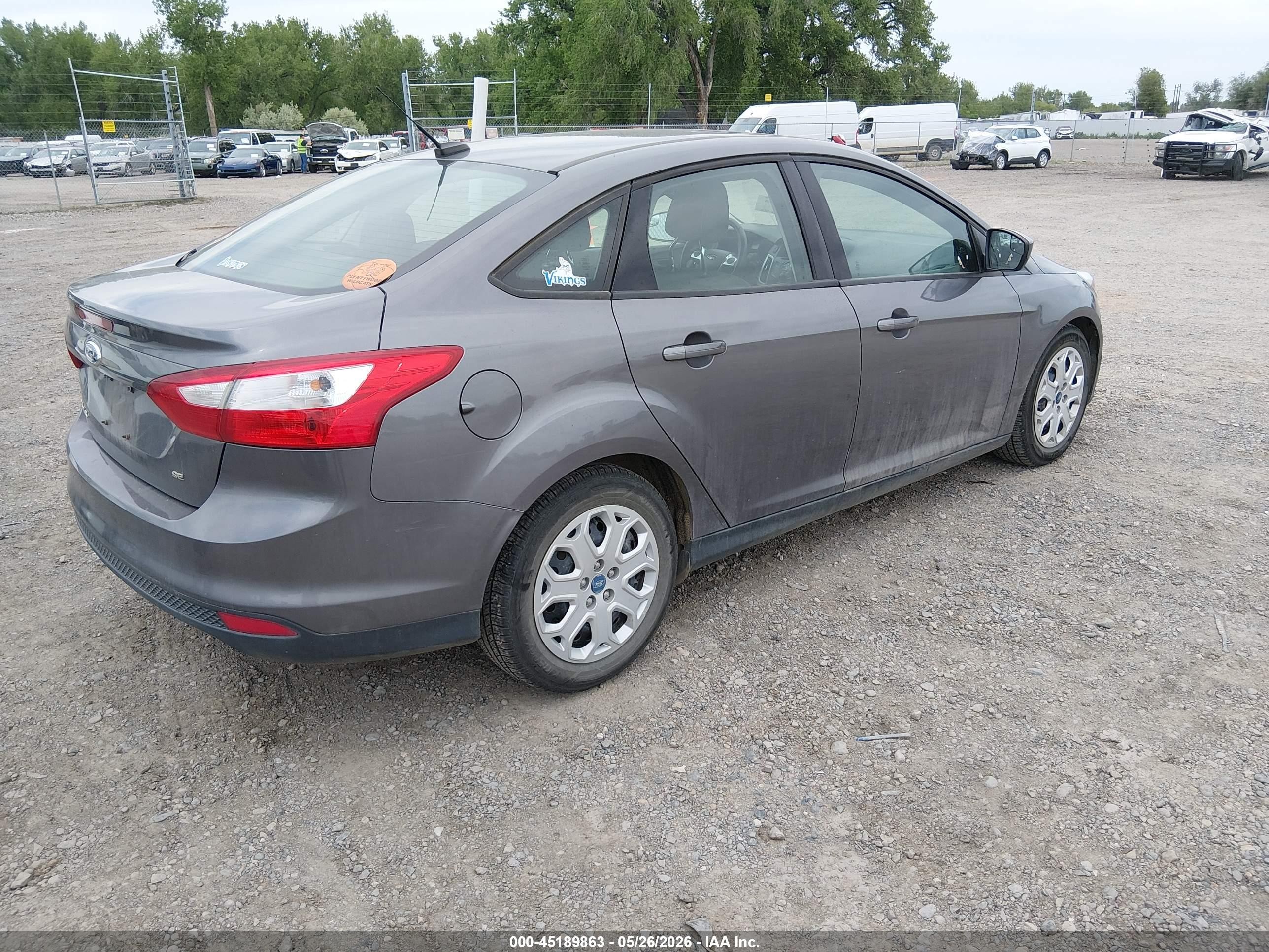 2012 Ford Focus Se Gray vin: 1FAHP3F24CL155782