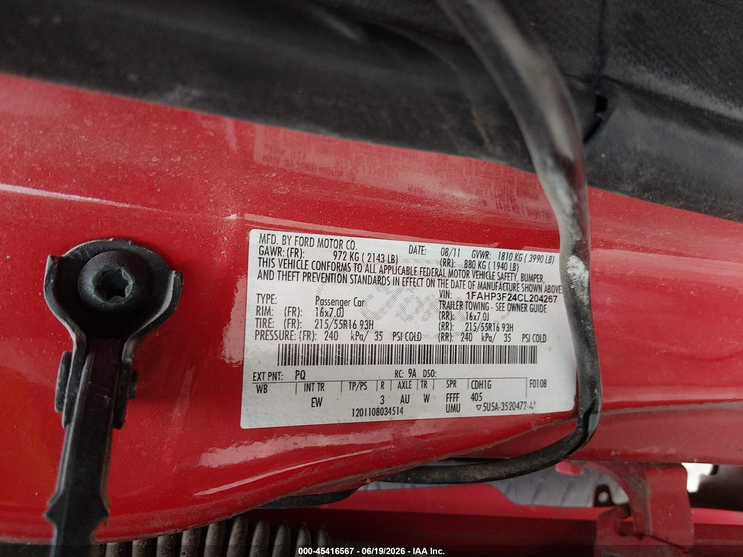 2012 Ford Focus Se Red vin: 1FAHP3F24CL204267