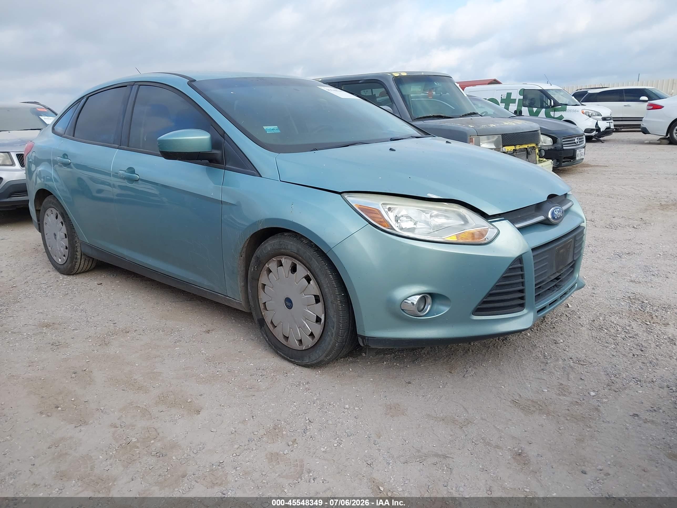 2012 Ford Focus Se Teal vin: 1FAHP3F24CL323937