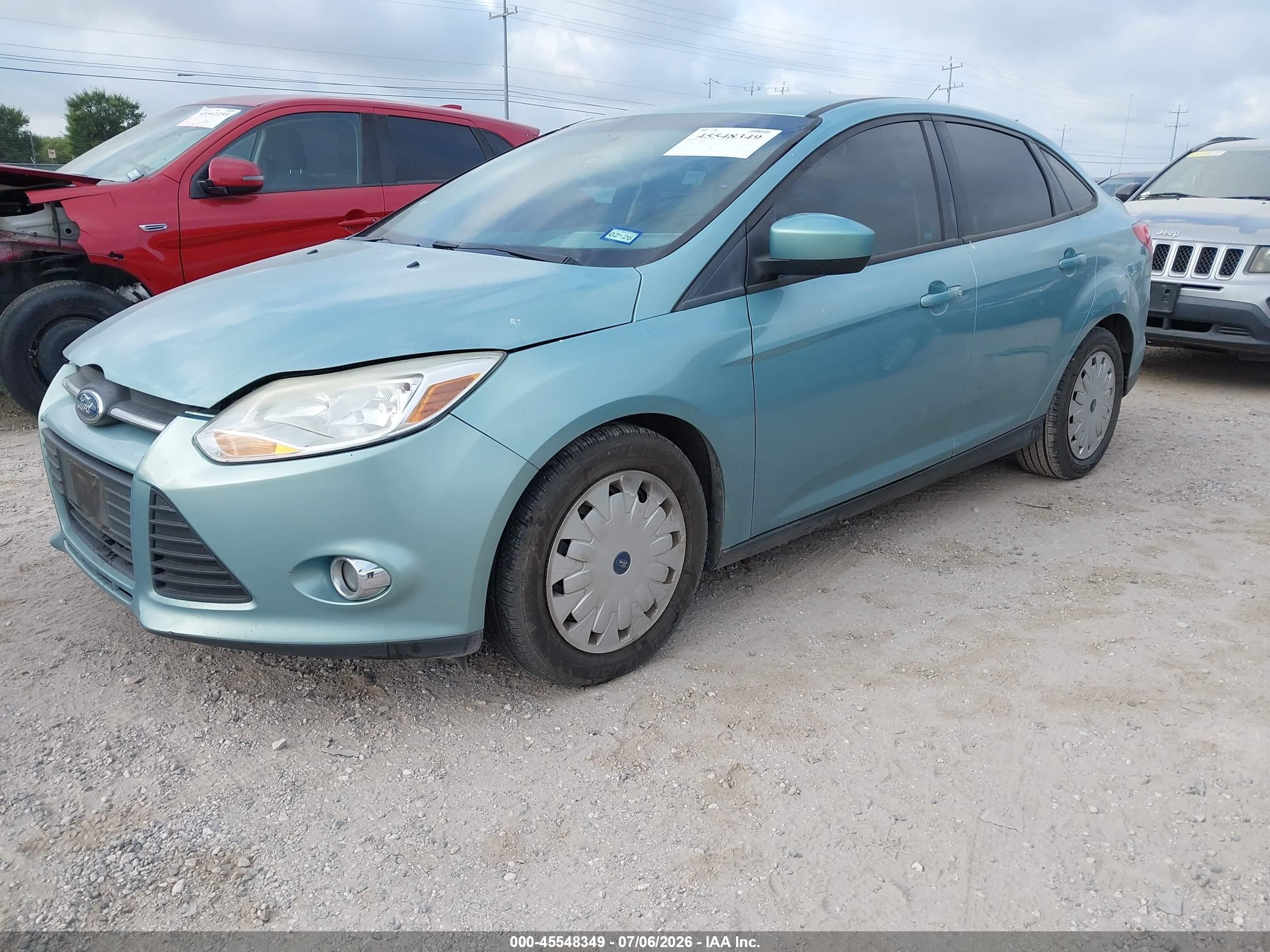 2012 Ford Focus Se Teal vin: 1FAHP3F24CL323937