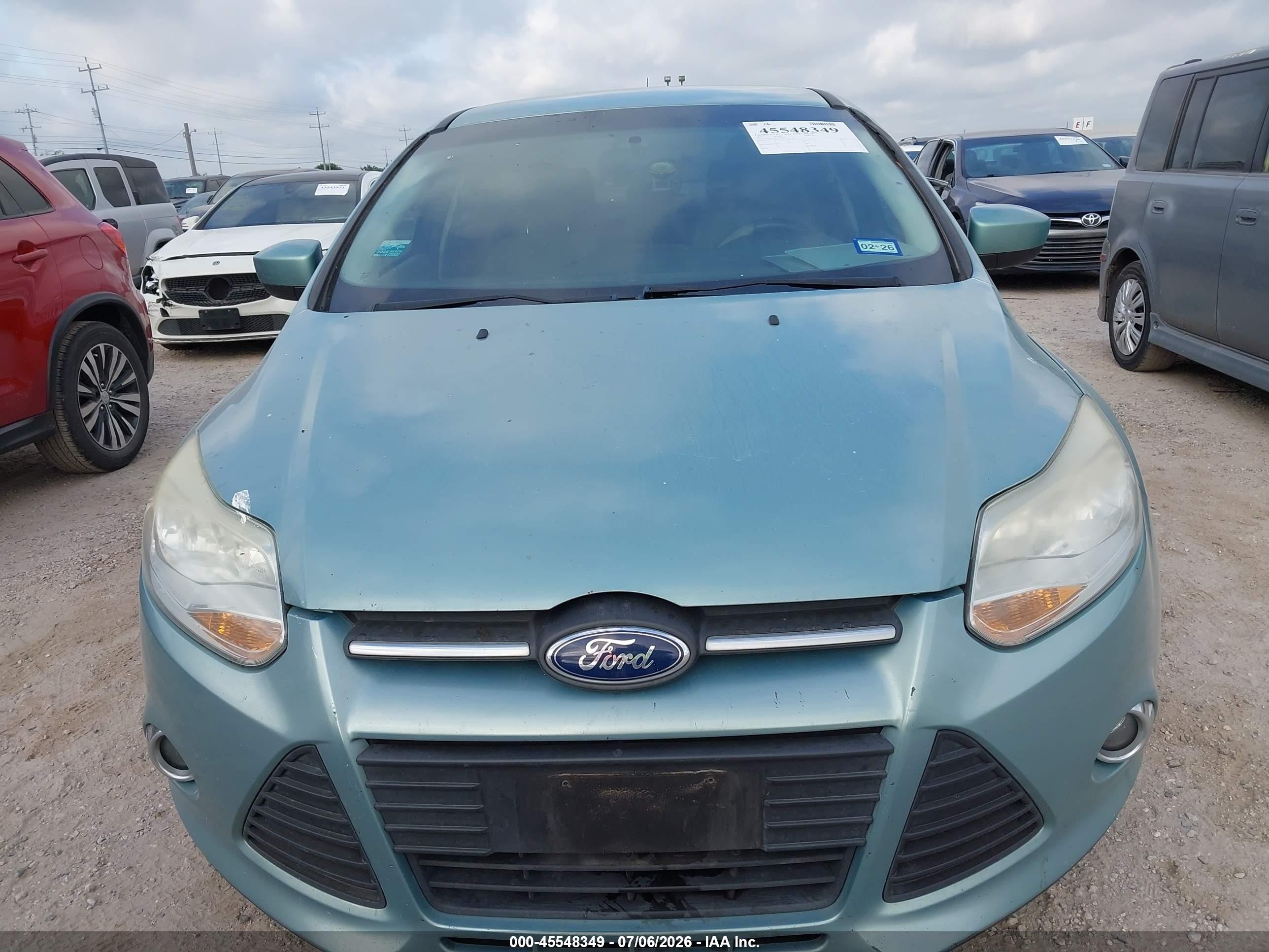 2012 Ford Focus Se Teal vin: 1FAHP3F24CL323937