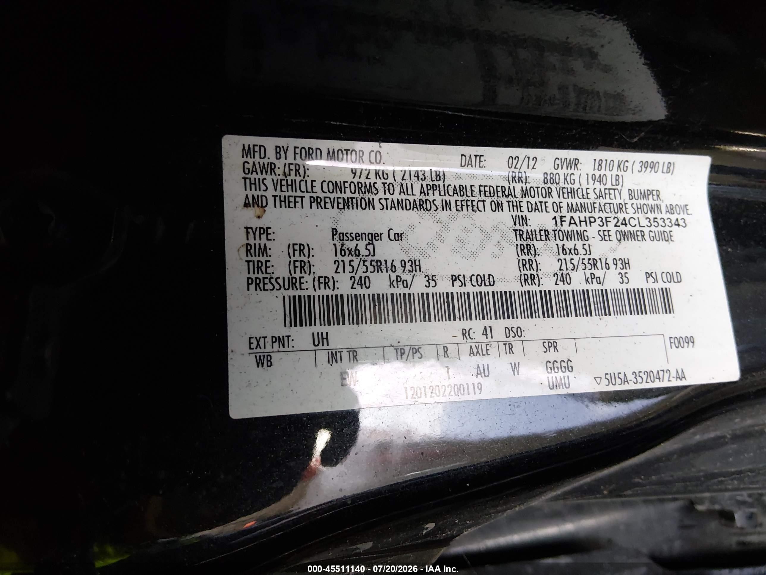 2012 Ford Focus Se Black vin: 1FAHP3F24CL353343