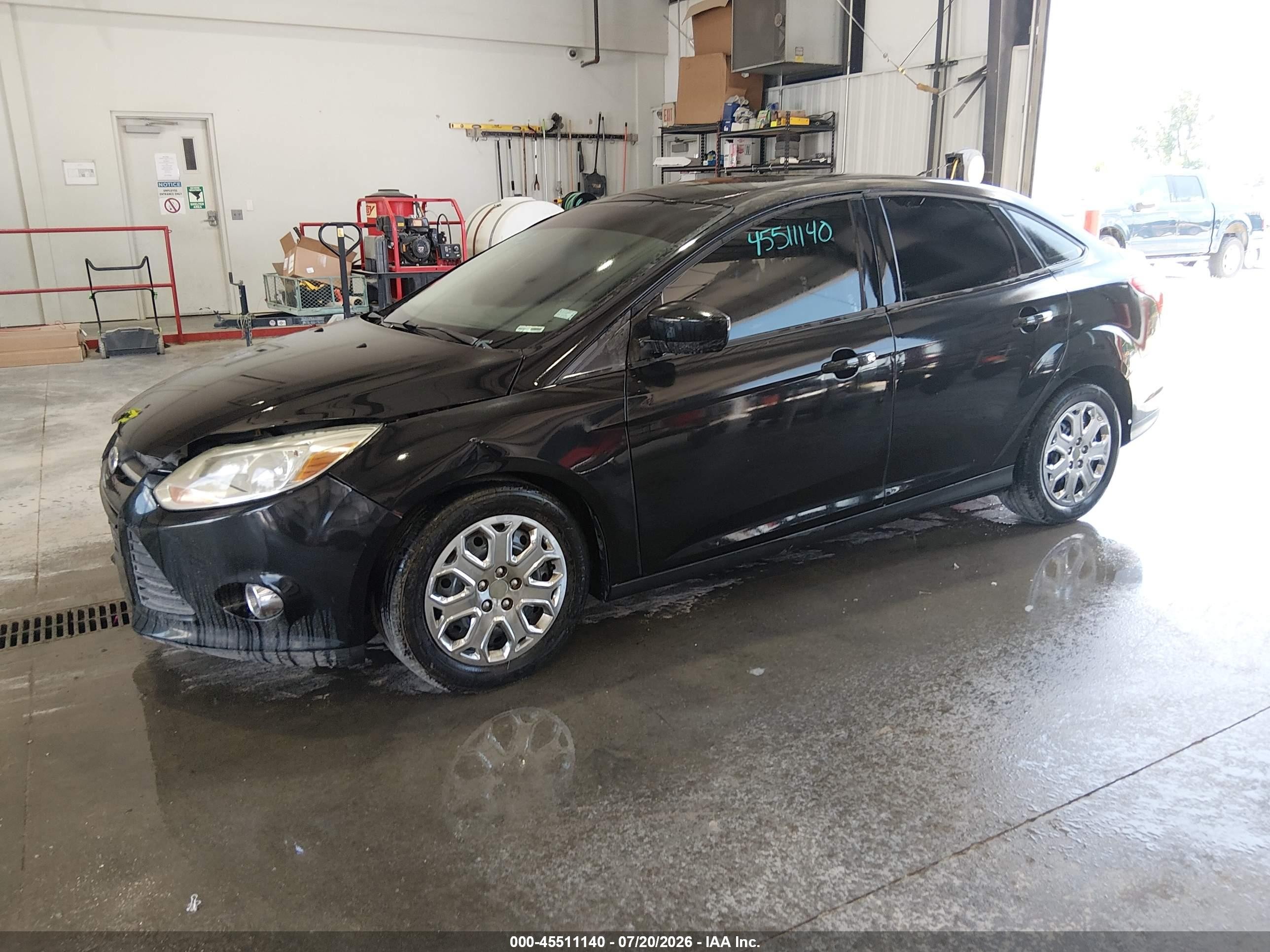 2012 Ford Focus Se Black vin: 1FAHP3F24CL353343