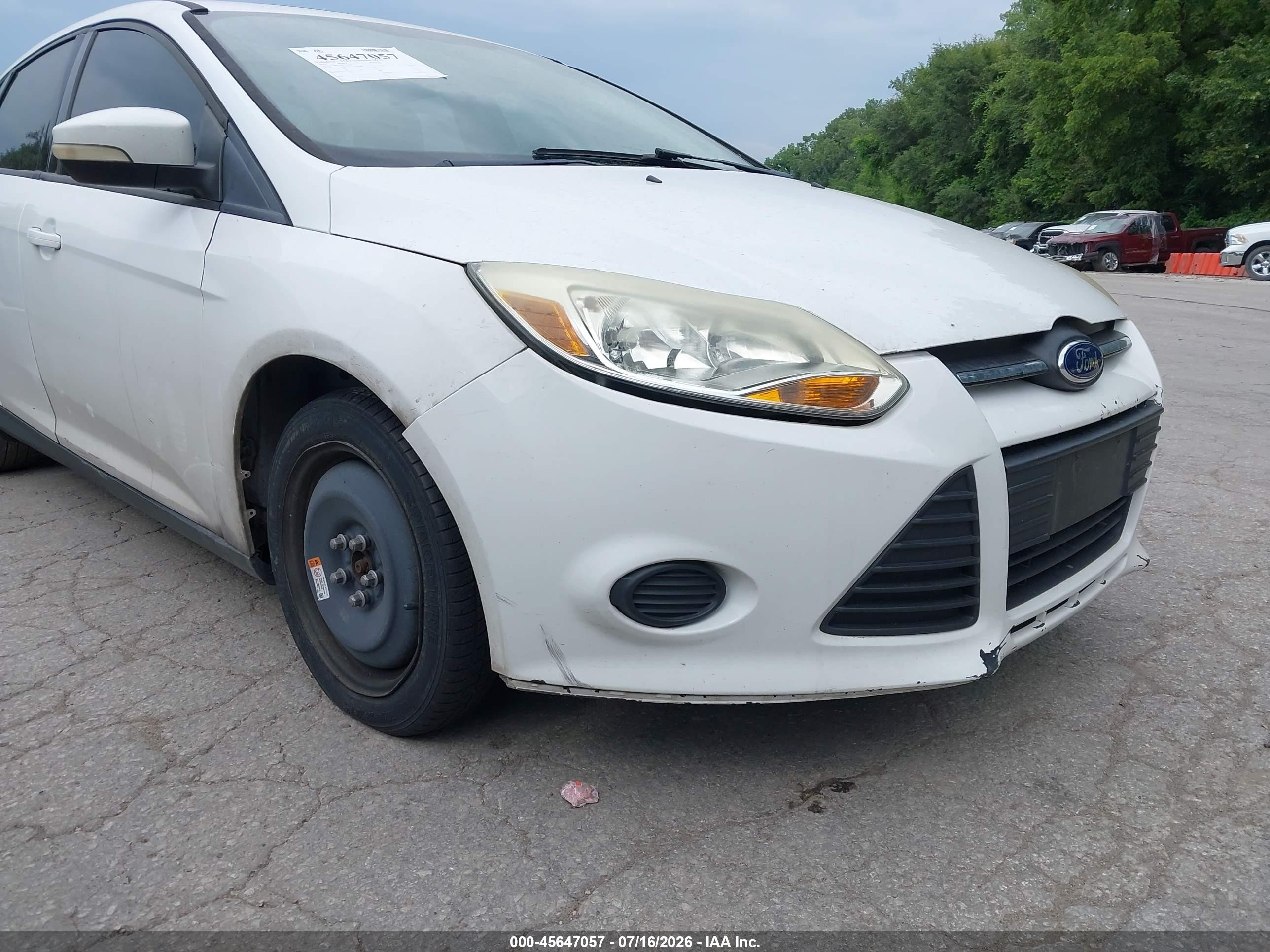 2012 Ford Focus Se White vin: 1FAHP3F24CL362060