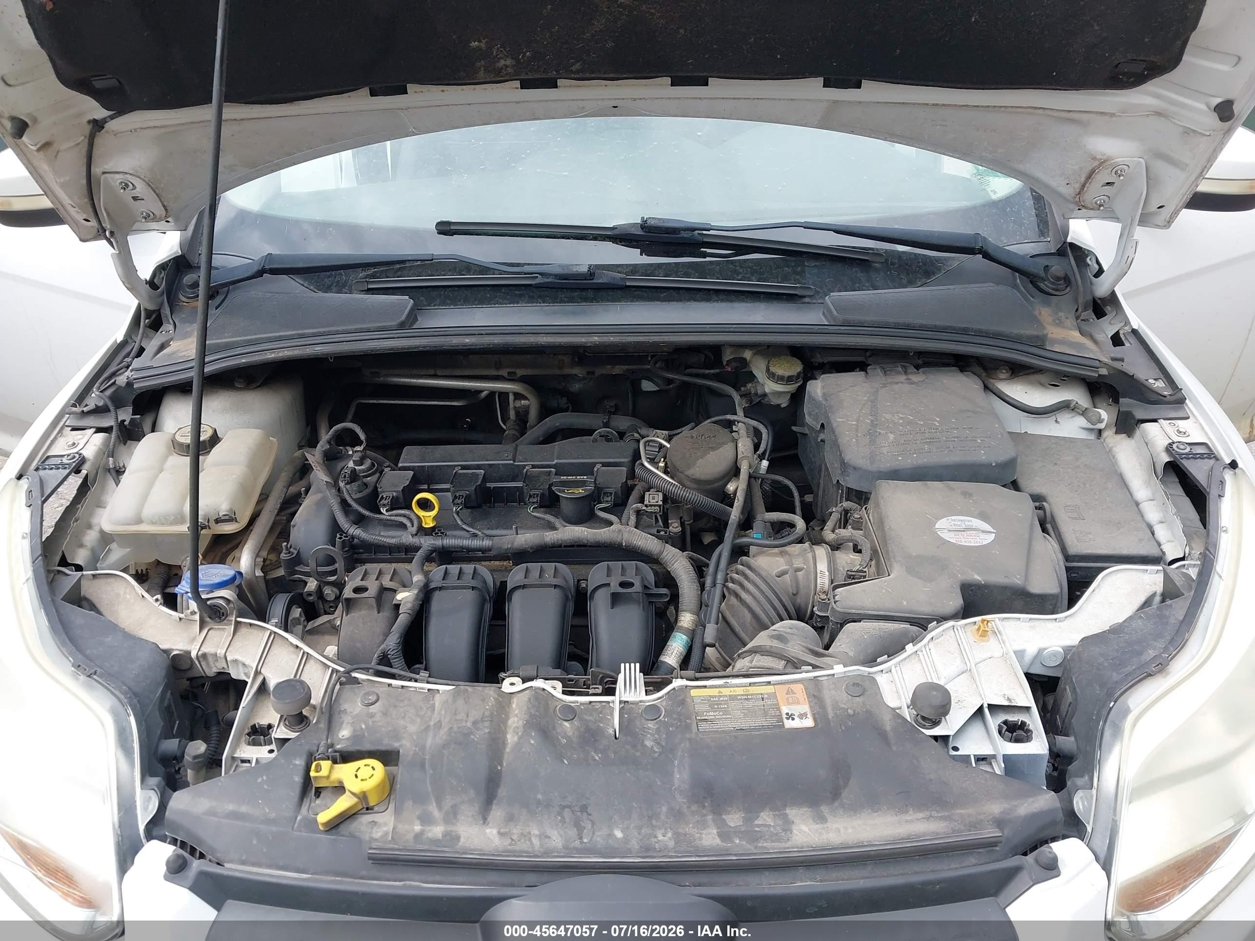 2012 Ford Focus Se White vin: 1FAHP3F24CL362060