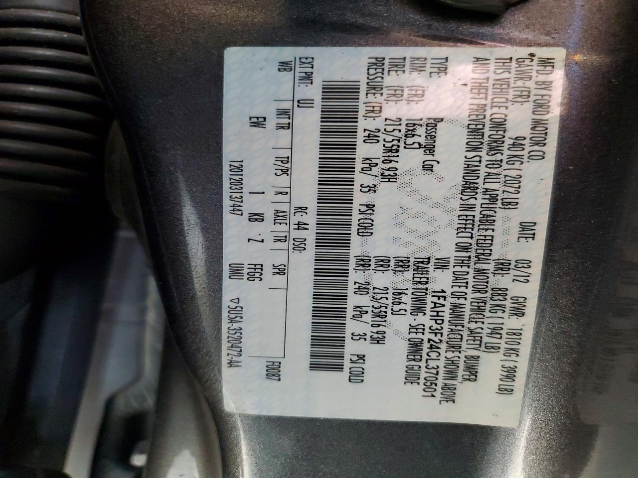 2012 Ford Focus Se Gray vin: 1FAHP3F24CL370501