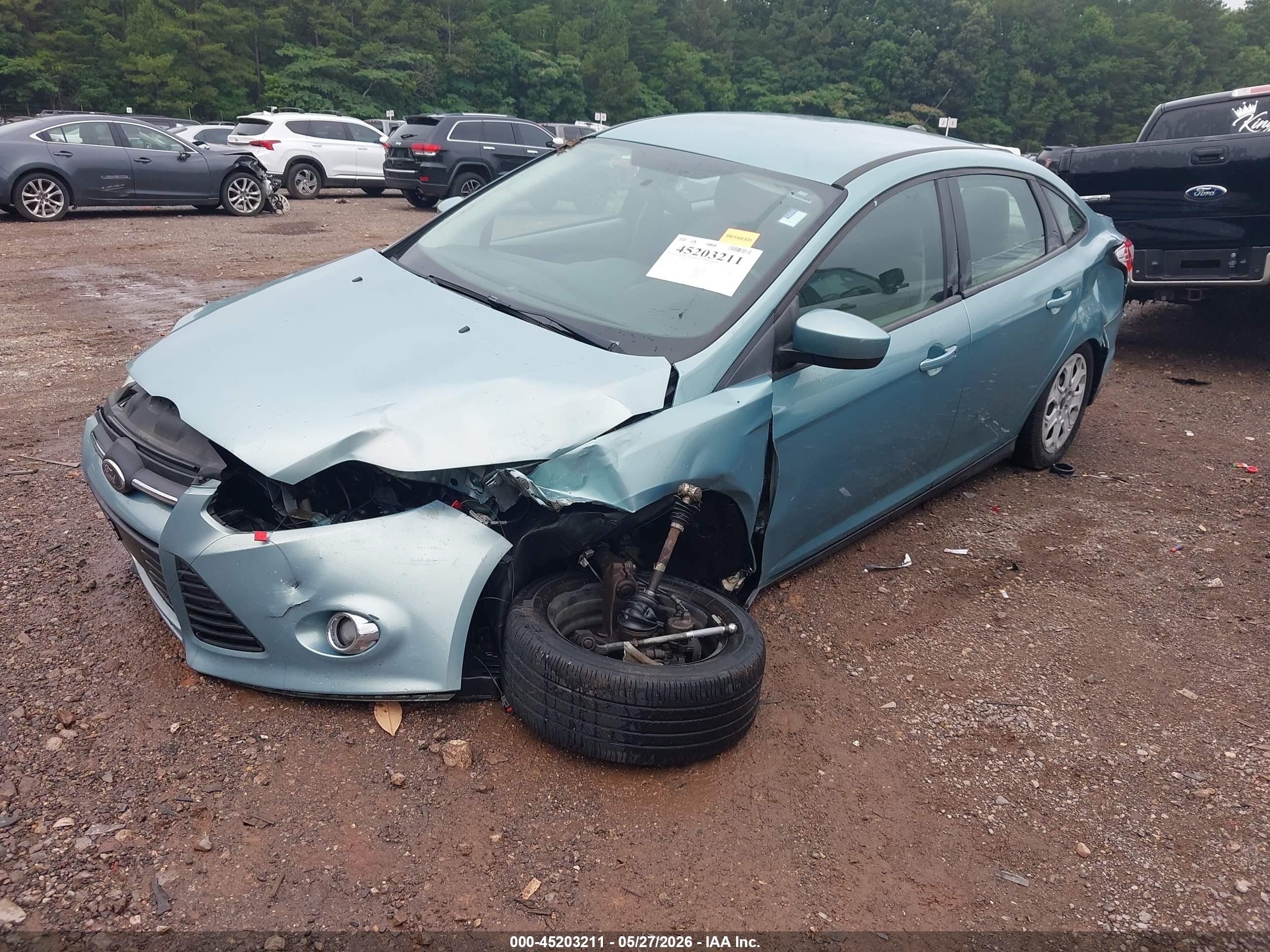 2012 Ford Focus Se Light Blue vin: 1FAHP3F24CL455967