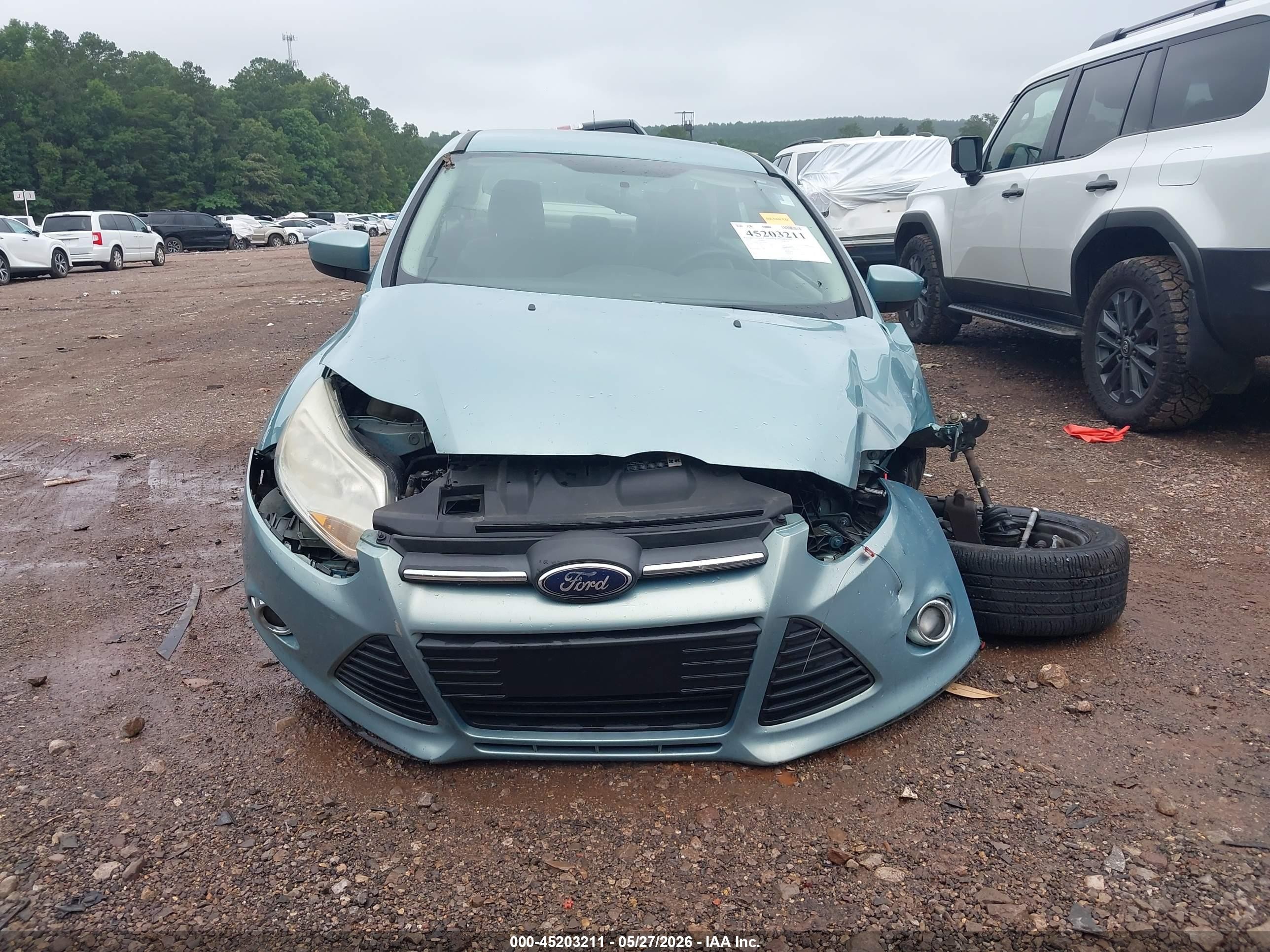 2012 Ford Focus Se Light Blue vin: 1FAHP3F24CL455967