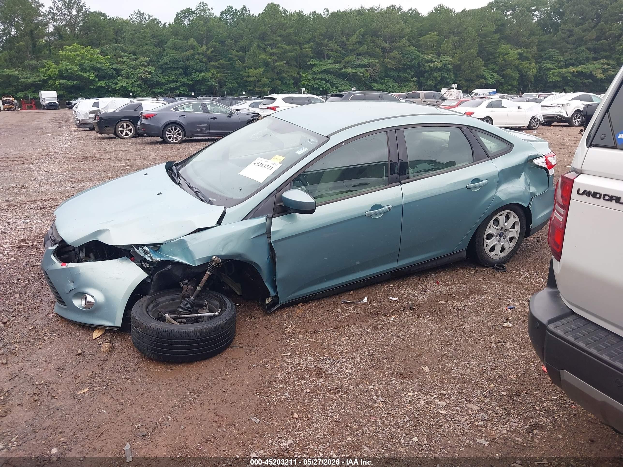2012 Ford Focus Se Light Blue vin: 1FAHP3F24CL455967