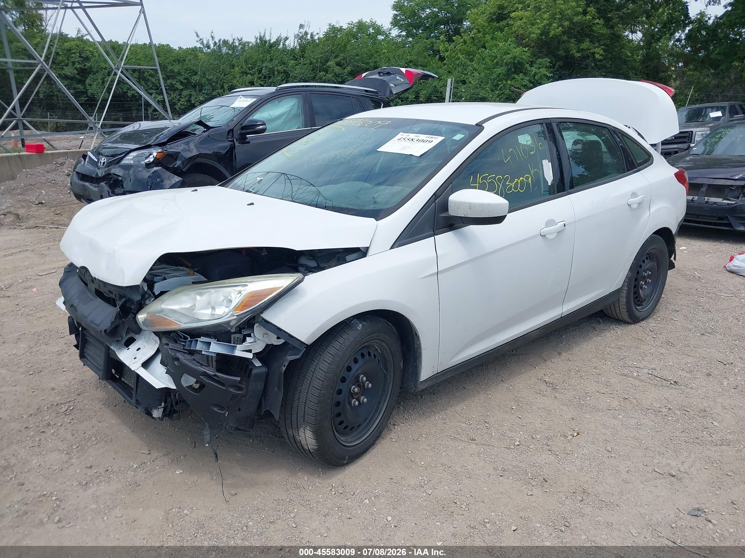 2012 Ford Focus Se White vin: 1FAHP3F24CL471036