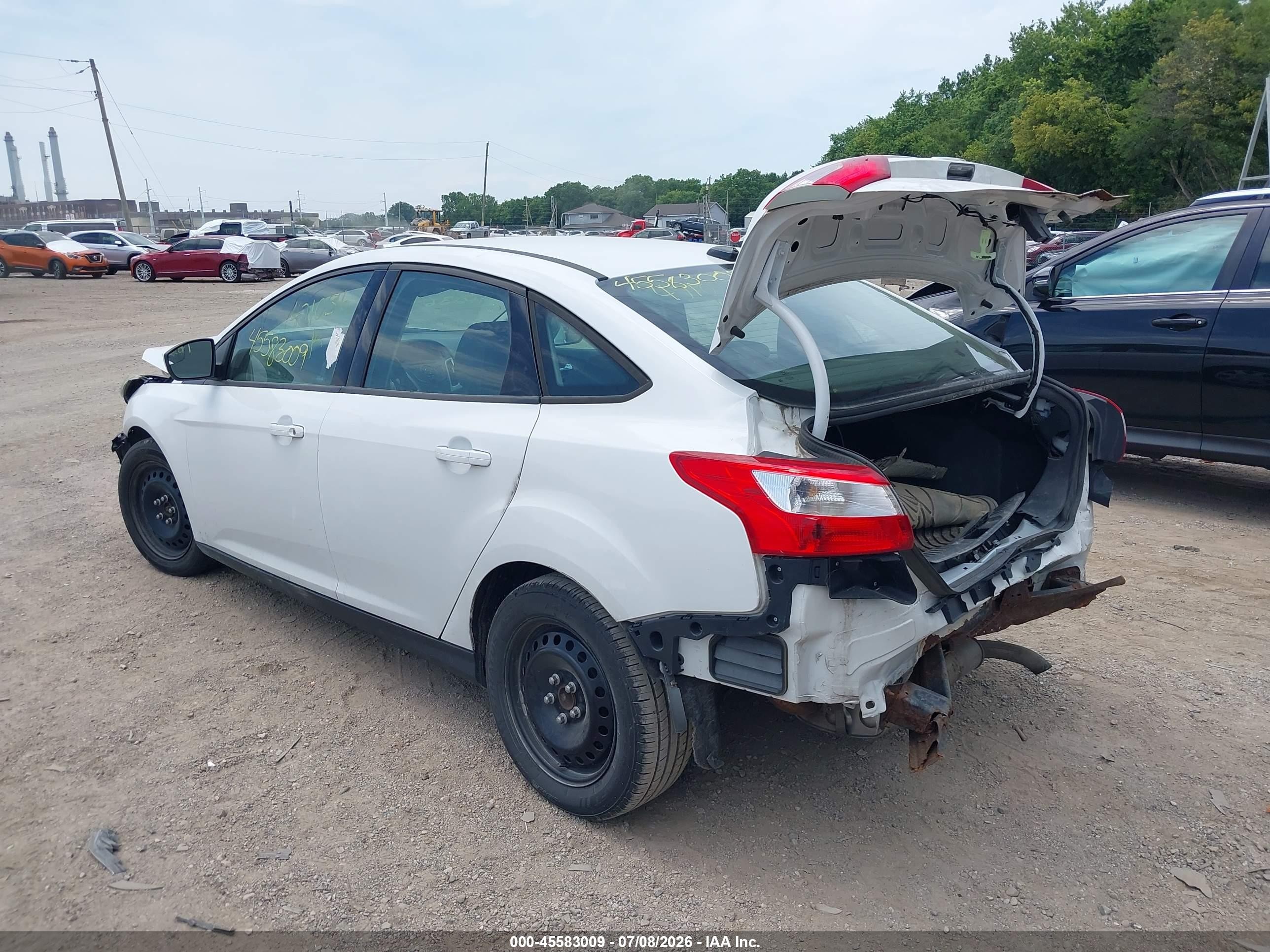 2012 Ford Focus Se White vin: 1FAHP3F24CL471036