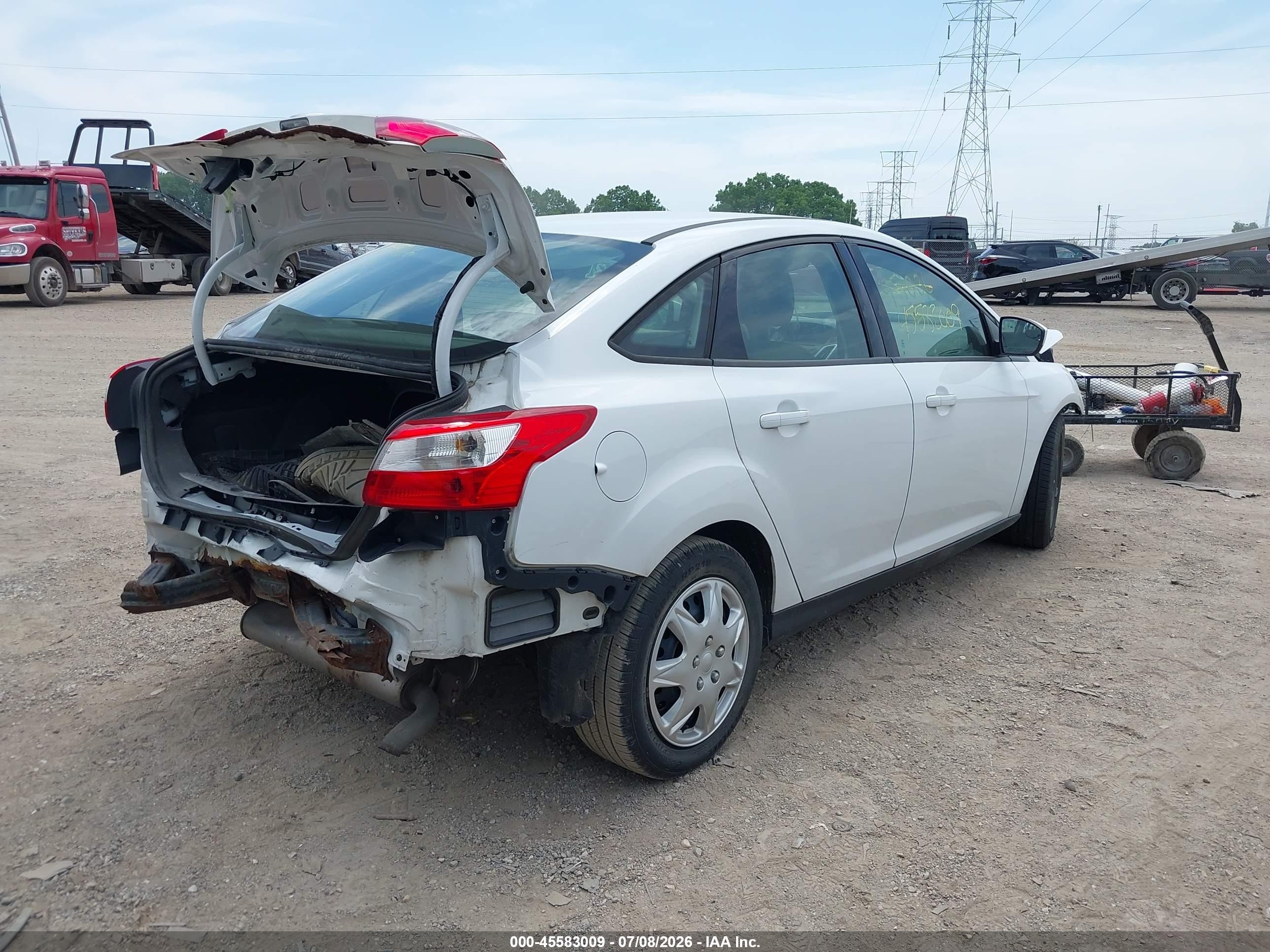 2012 Ford Focus Se White vin: 1FAHP3F24CL471036