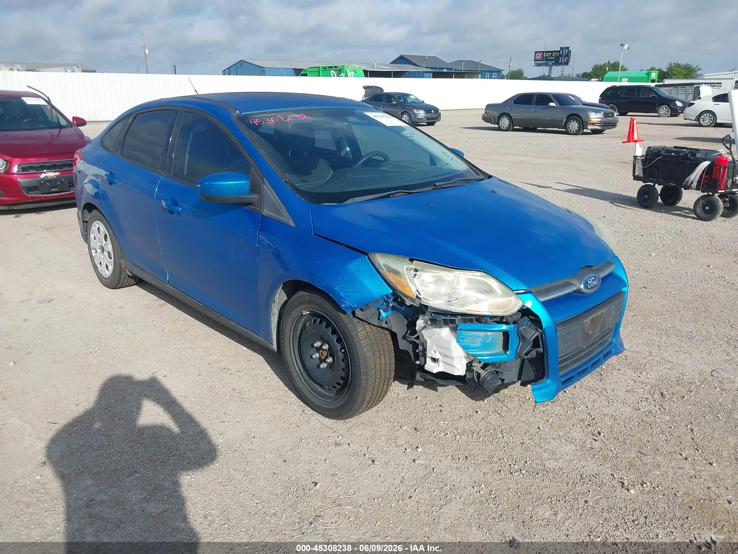 2012 Ford Focus Se Blue vin: 1FAHP3F25CL139445