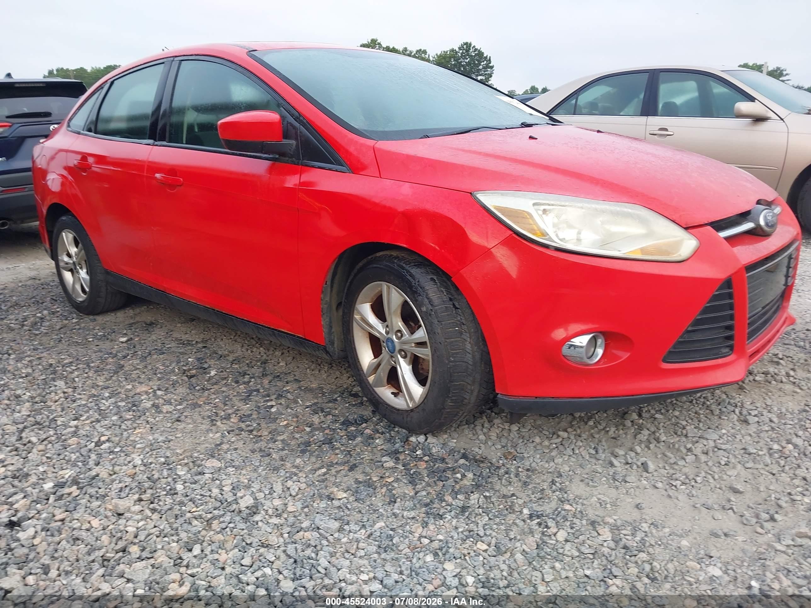 2012 Ford Focus Se Red vin: 1FAHP3F25CL152941