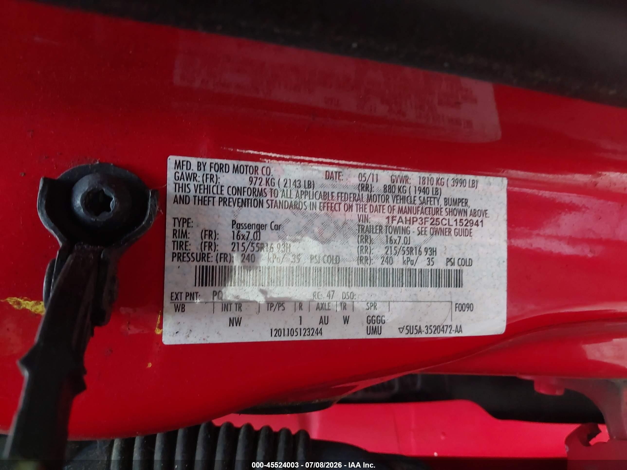 2012 Ford Focus Se Red vin: 1FAHP3F25CL152941