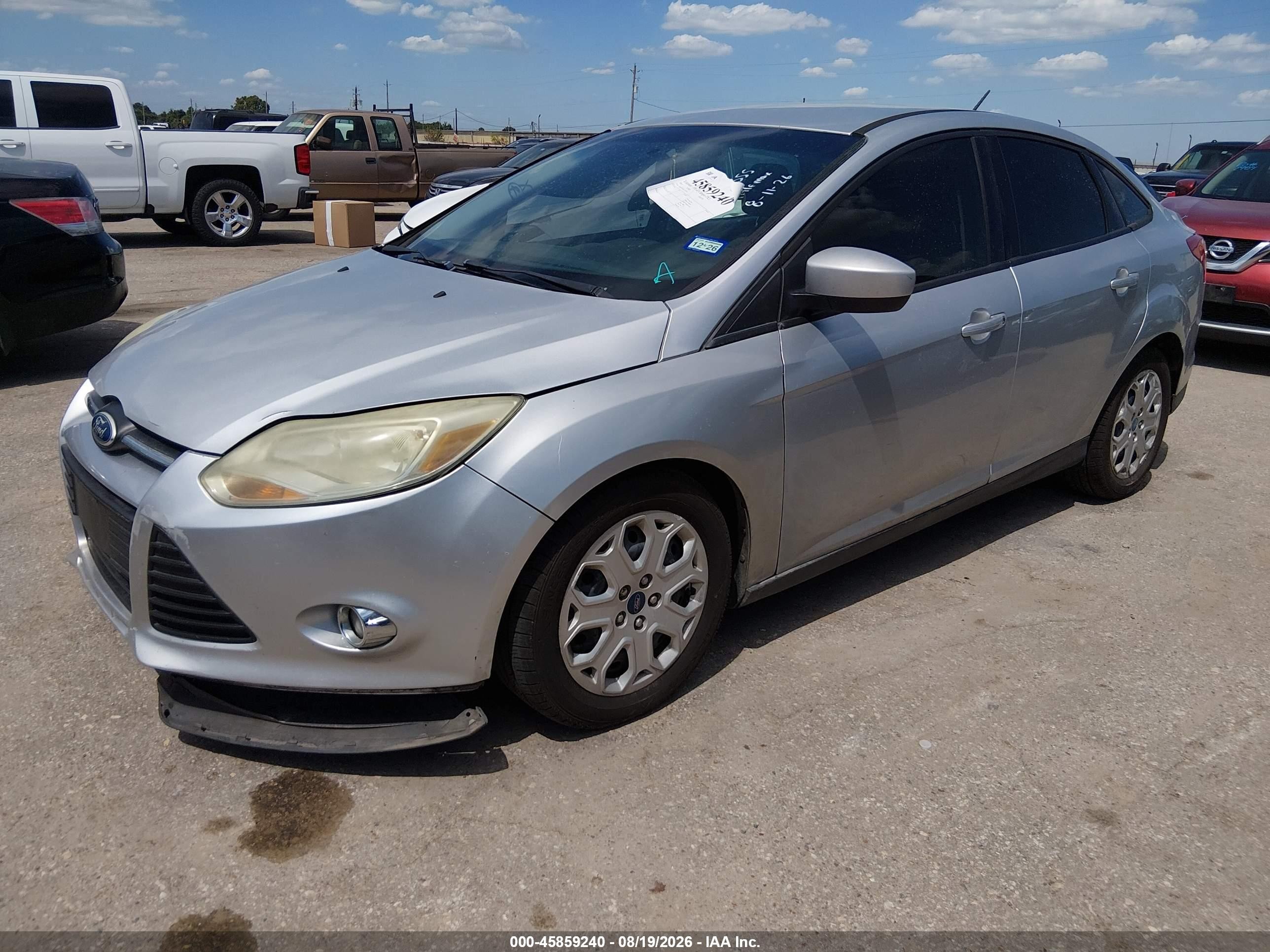 2012 Ford Focus Se White vin: 1FAHP3F25CL207355