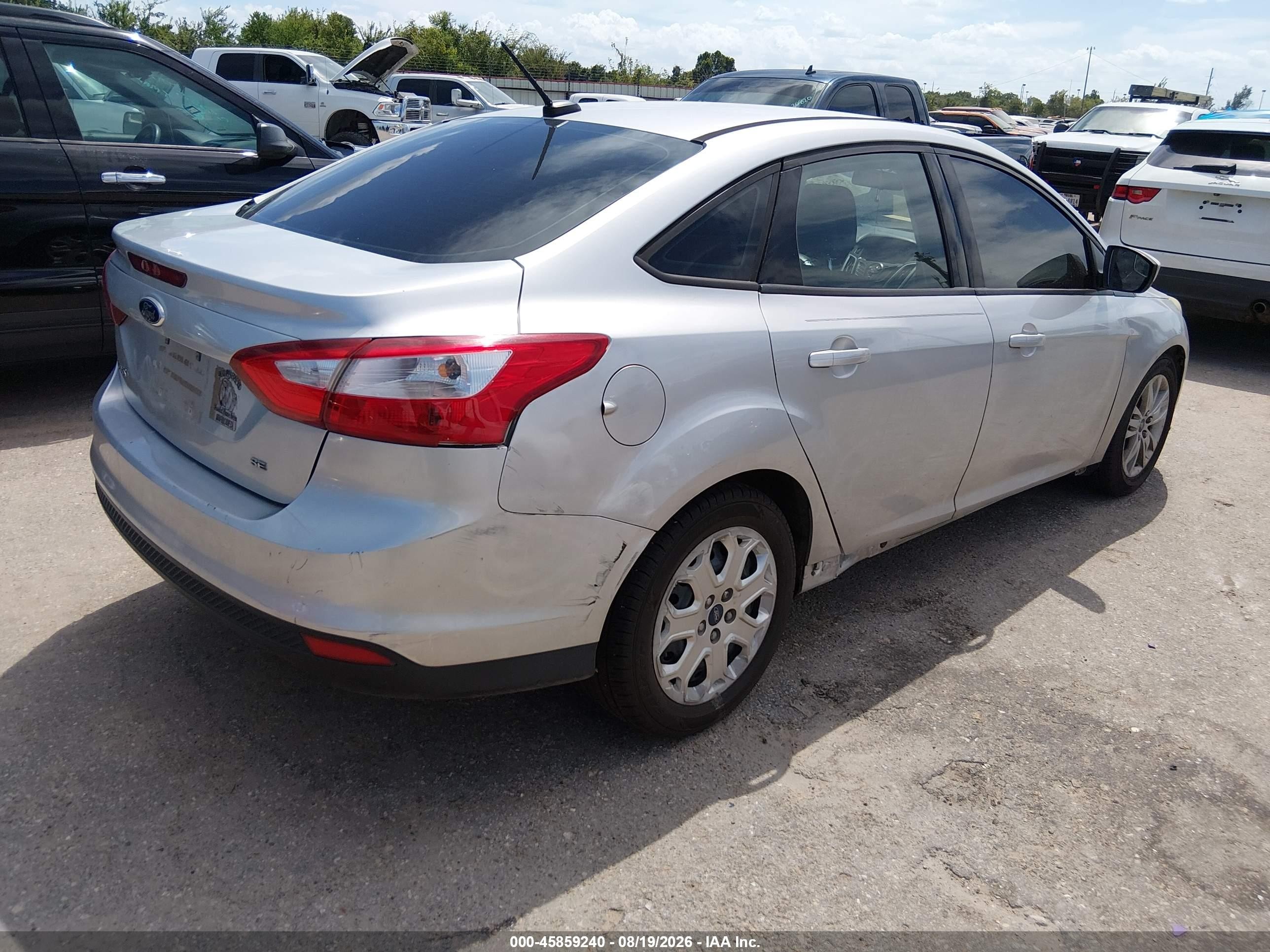 2012 Ford Focus Se White vin: 1FAHP3F25CL207355