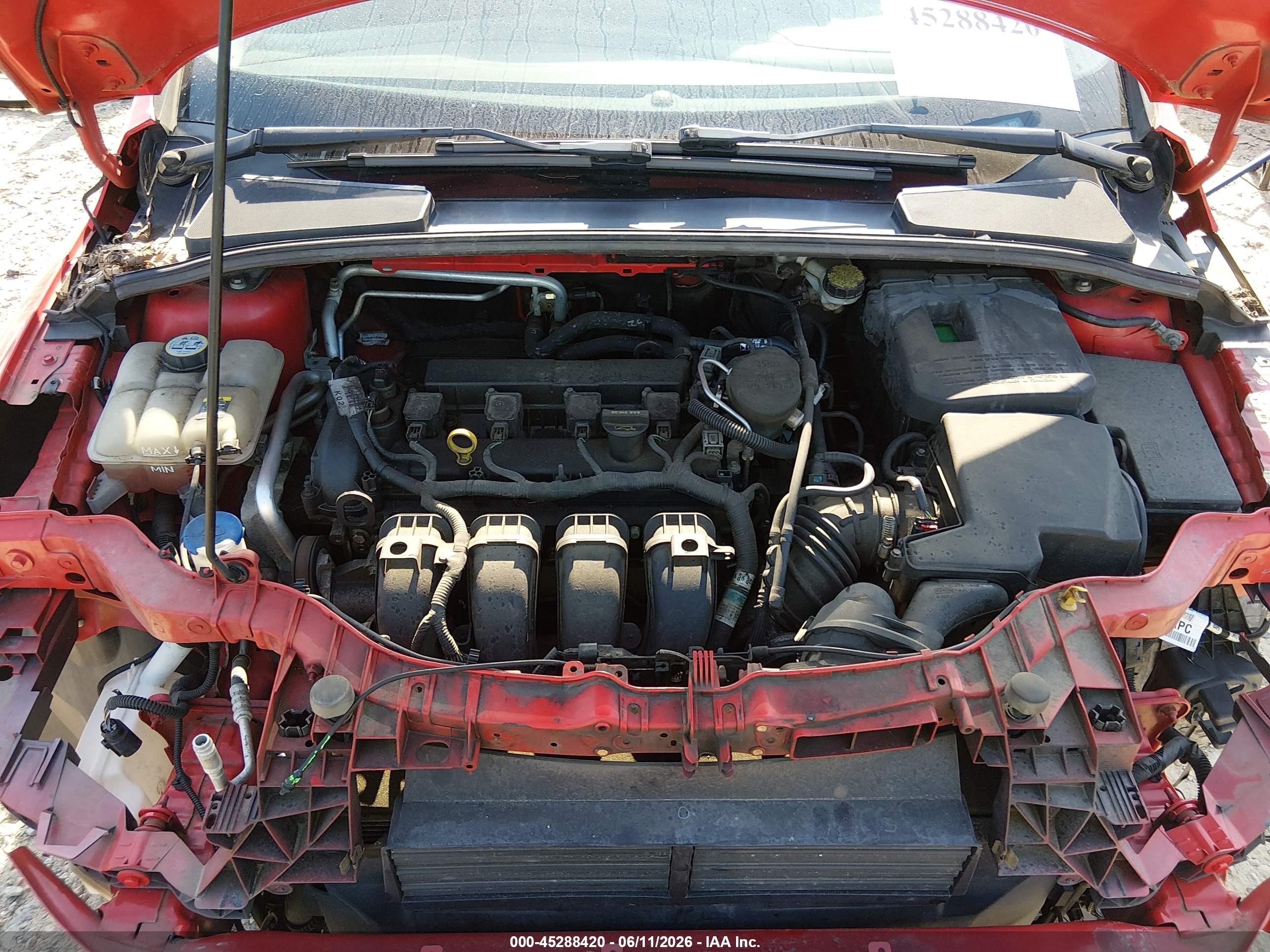 2012 Ford Focus Se Red vin: 1FAHP3F25CL254045
