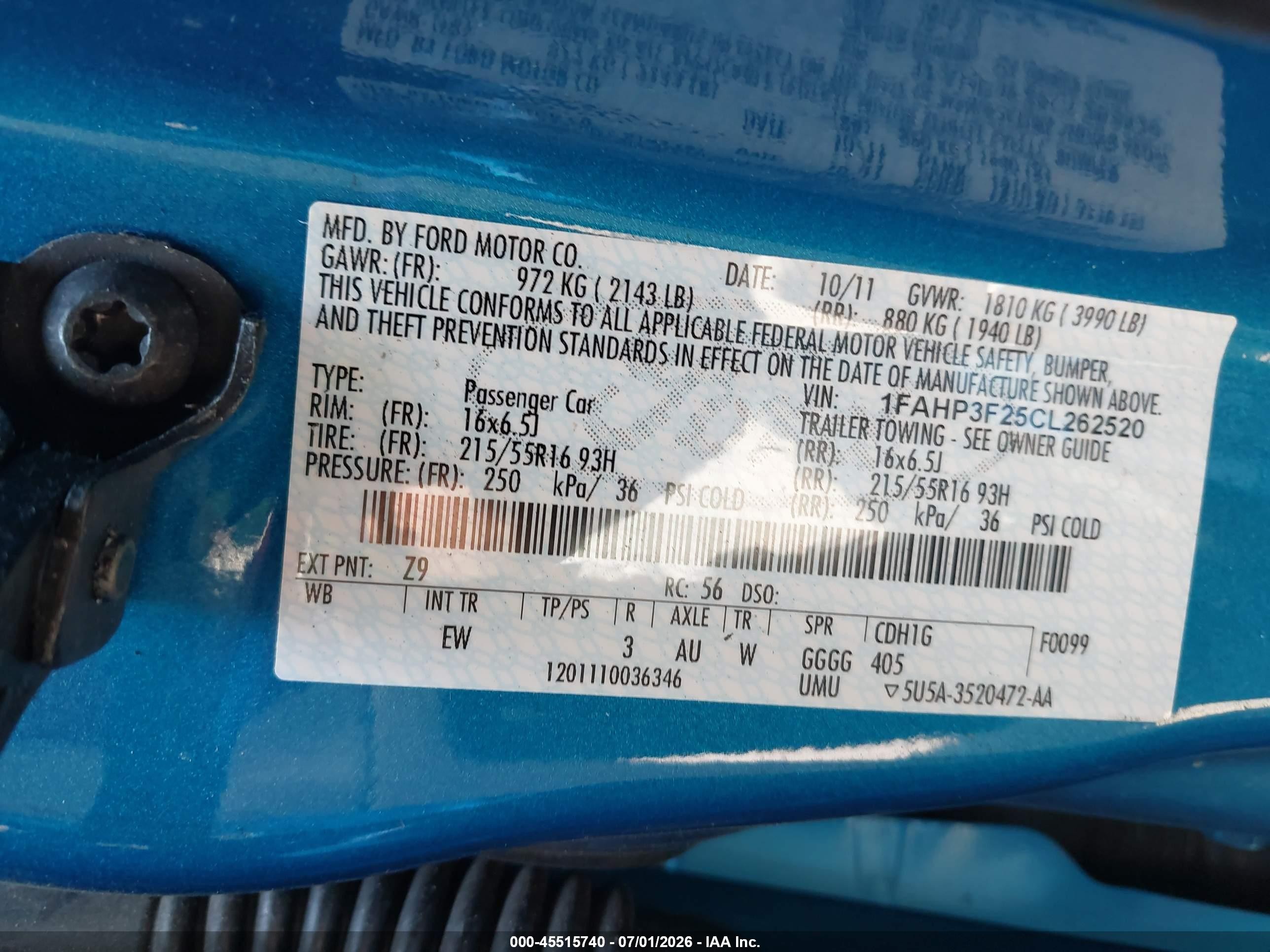 2012 Ford Focus Se Синий vin: 1FAHP3F25CL262520
