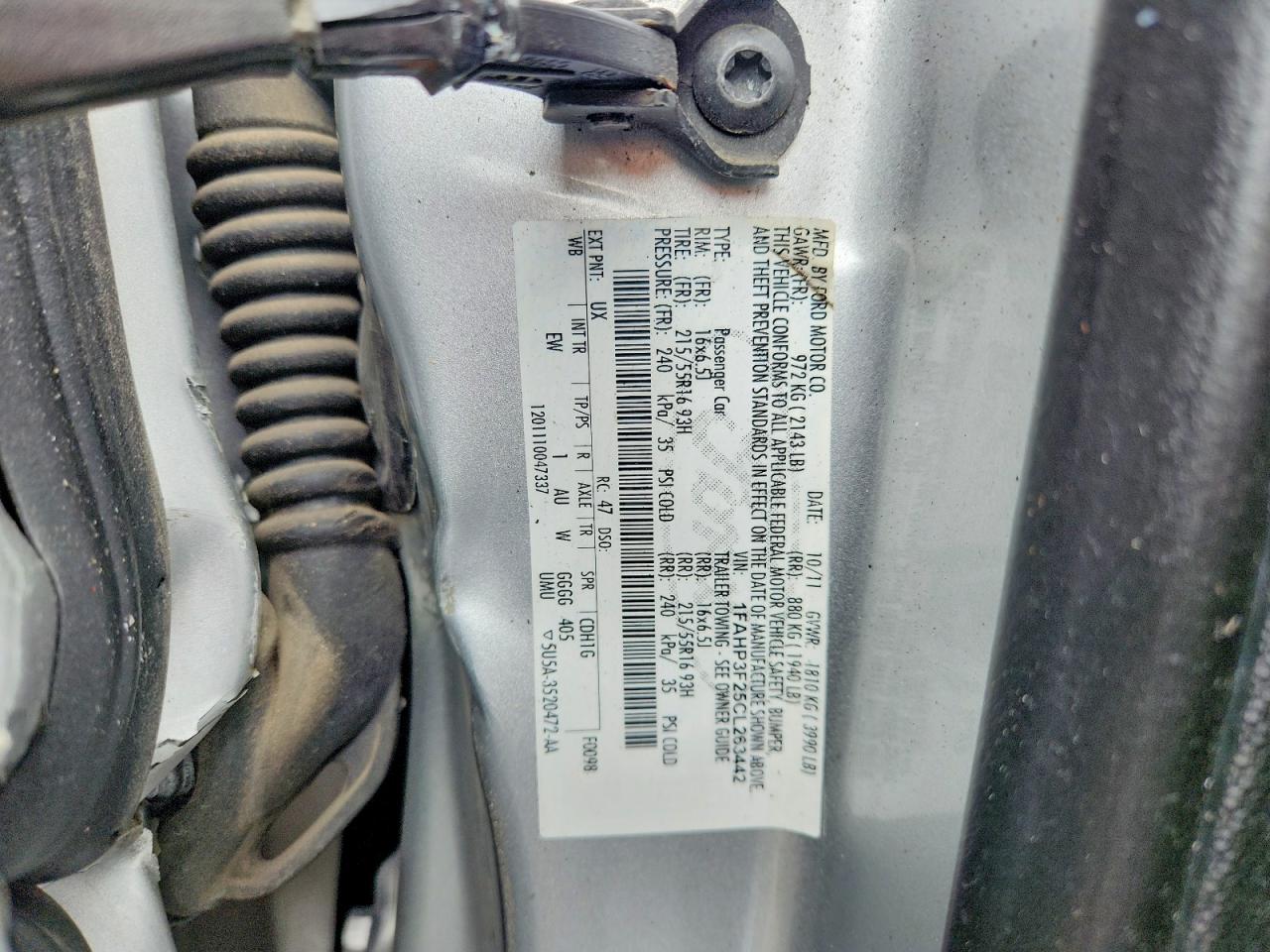 2012 Ford Focus Se Silver vin: 1FAHP3F25CL263442