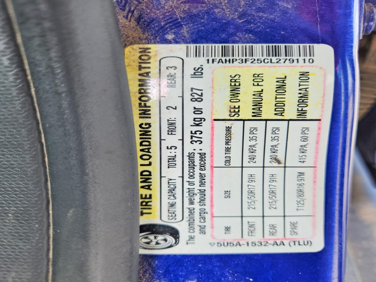 2012 Ford Focus Se Blue vin: 1FAHP3F25CL279110