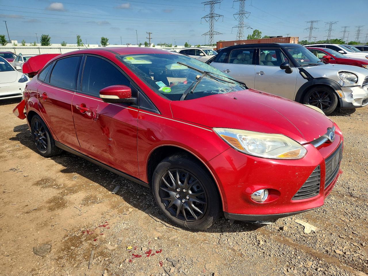 2012 Ford Focus Se Red vin: 1FAHP3F25CL293394