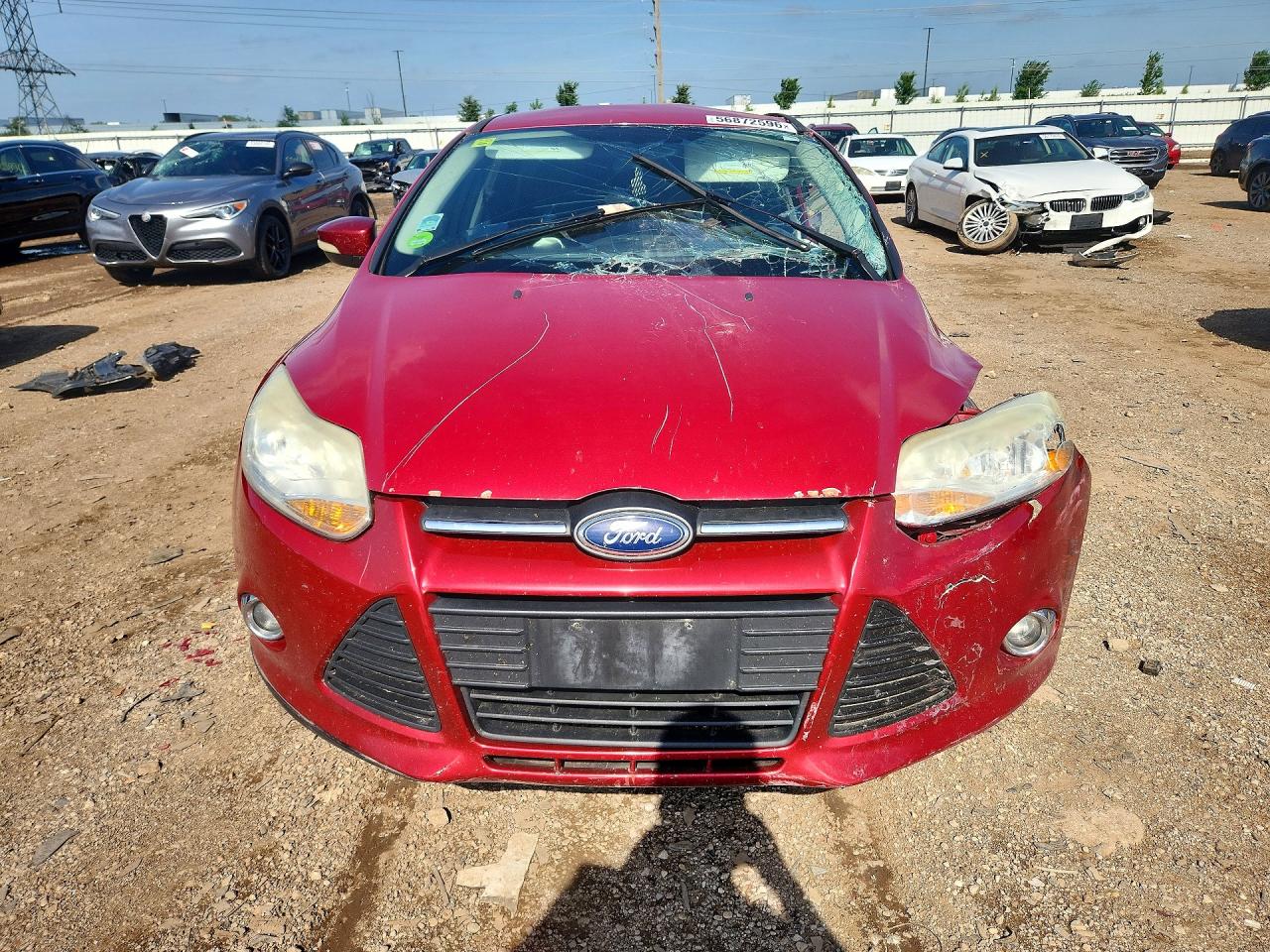 2012 Ford Focus Se Red vin: 1FAHP3F25CL293394