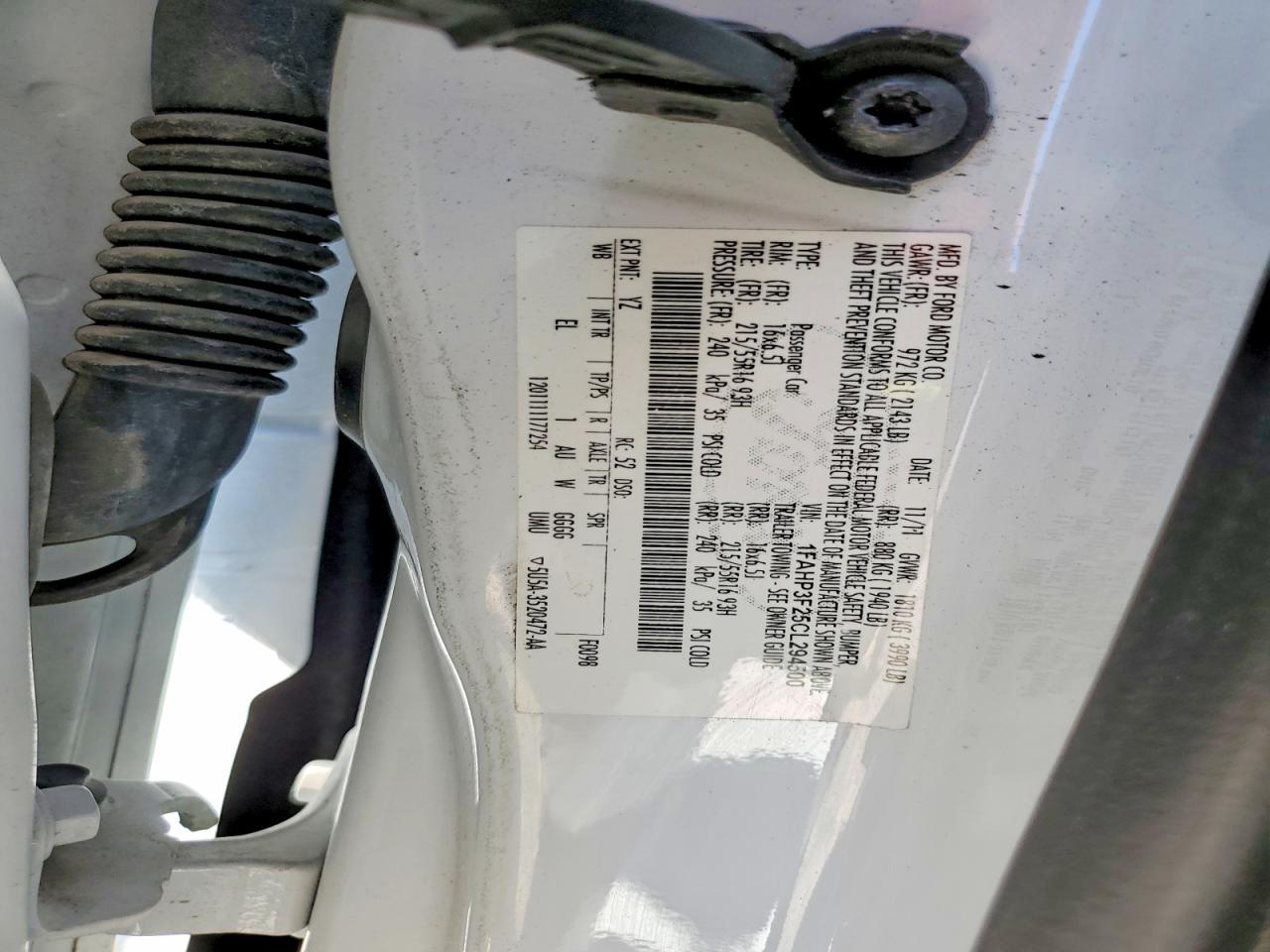2012 Ford Focus Se Белый vin: 1FAHP3F25CL294500