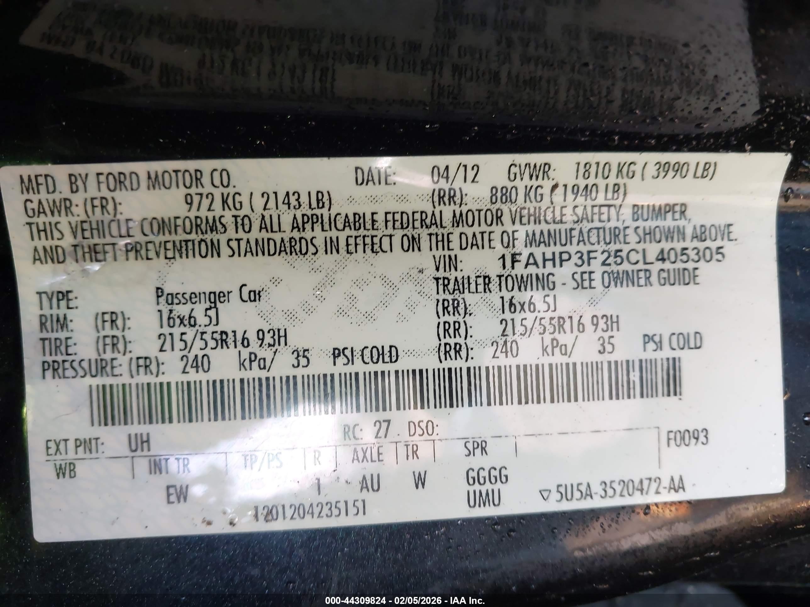 2012 Ford Focus Se Черный vin: 1FAHP3F25CL405305