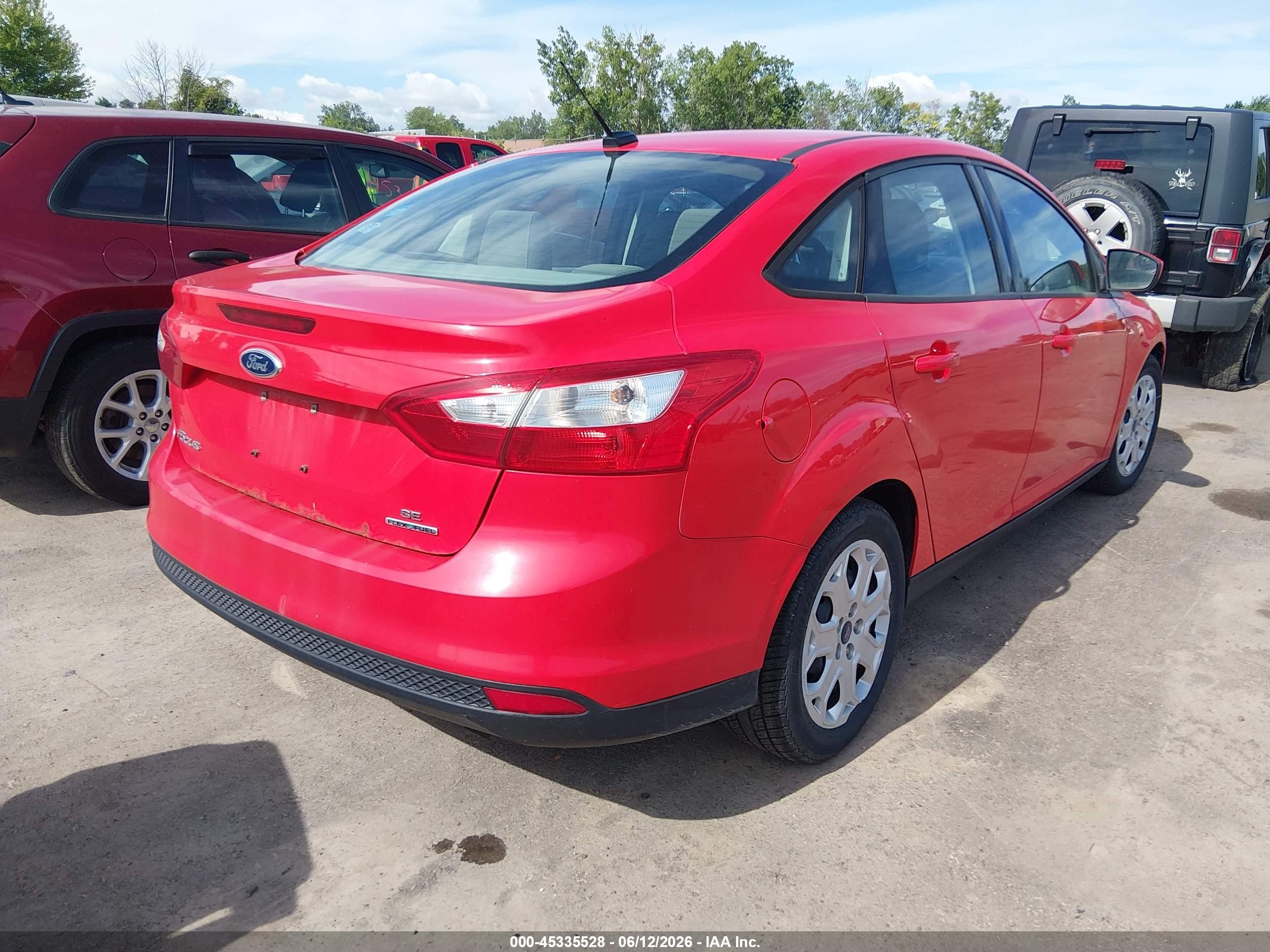 2012 Ford Focus Se Red vin: 1FAHP3F25CL421164