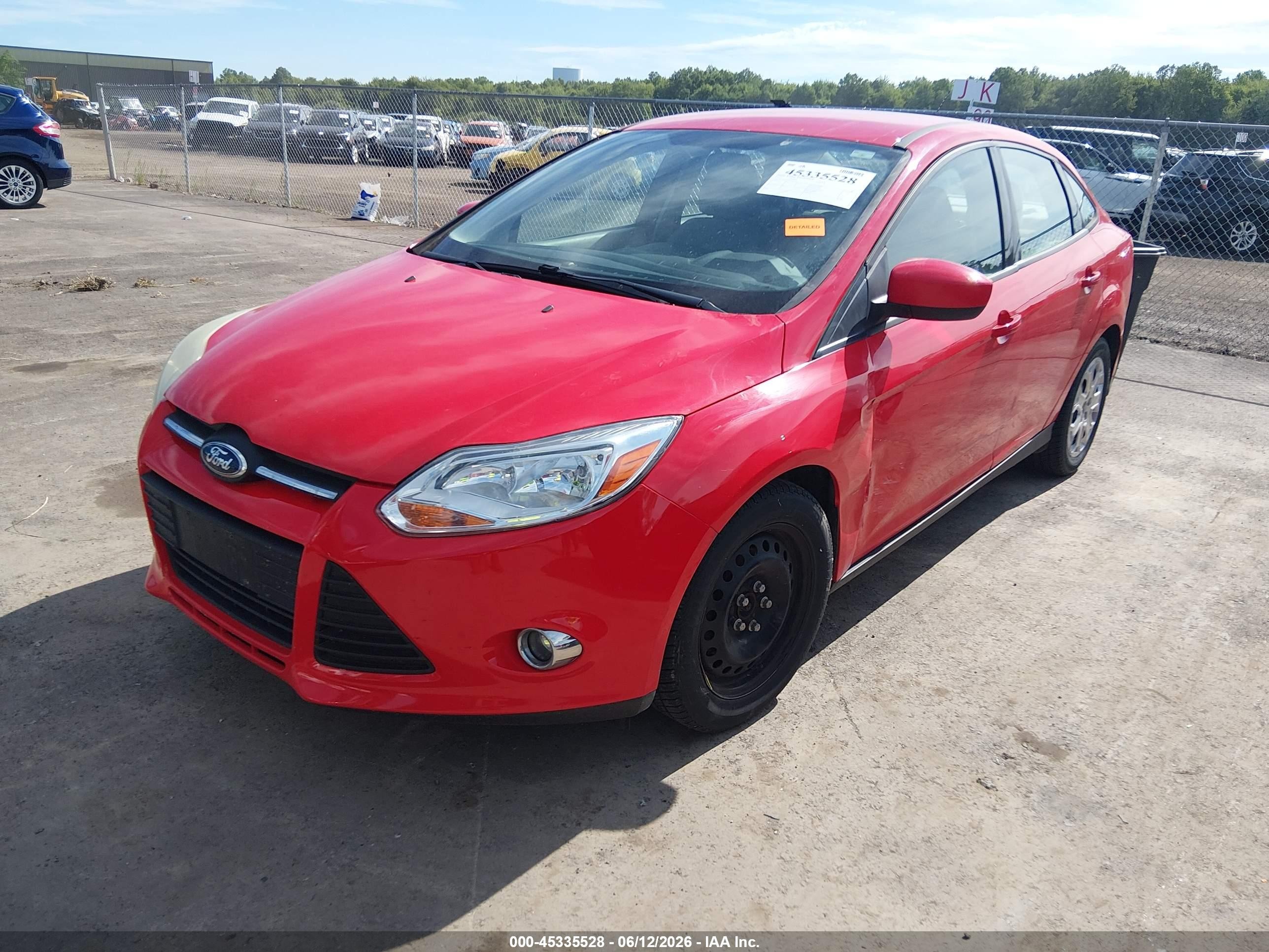 2012 Ford Focus Se Red vin: 1FAHP3F25CL421164