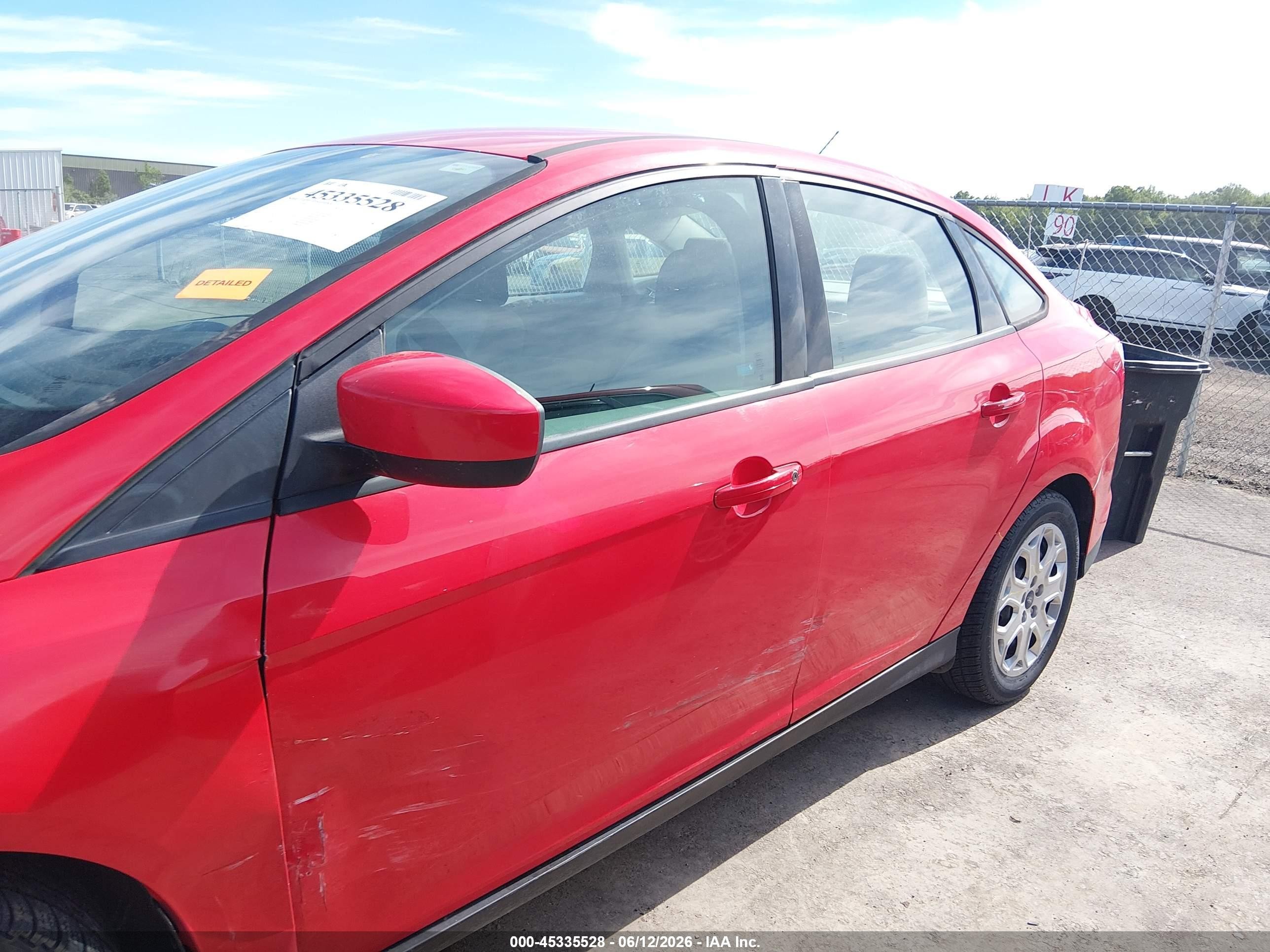 2012 Ford Focus Se Red vin: 1FAHP3F25CL421164