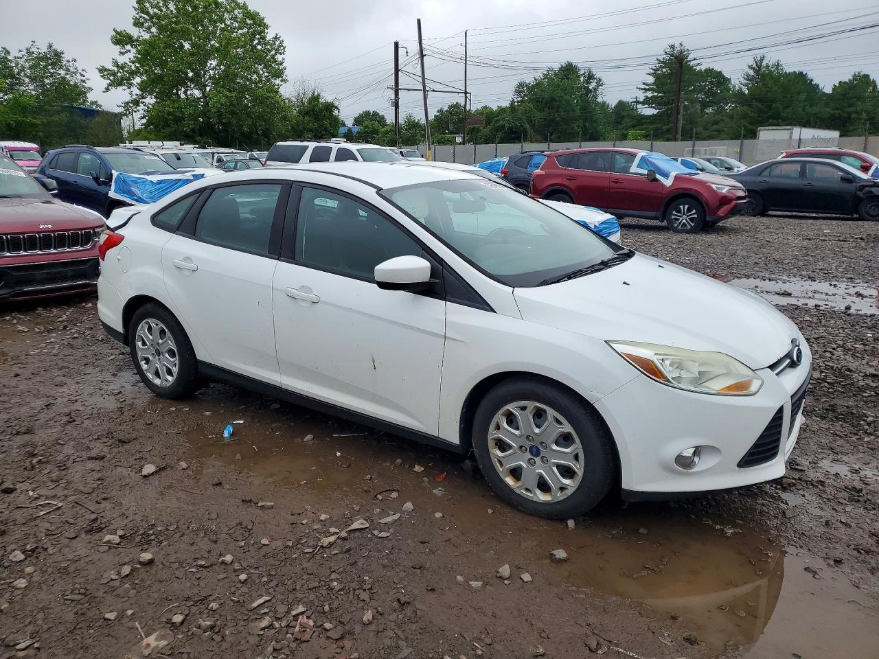 2012 Ford Focus Se White vin: 1FAHP3F25CL442807