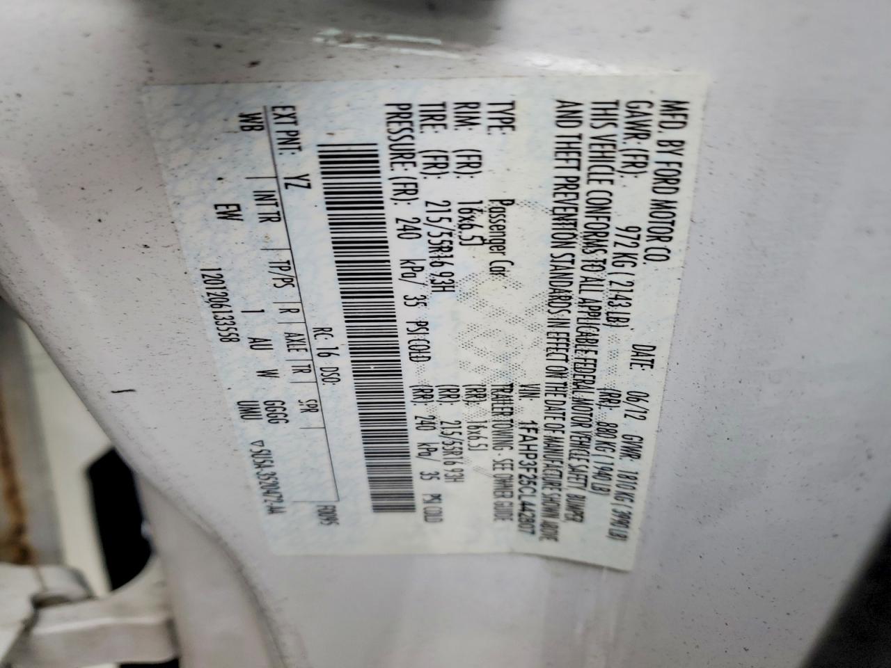2012 Ford Focus Se White vin: 1FAHP3F25CL442807