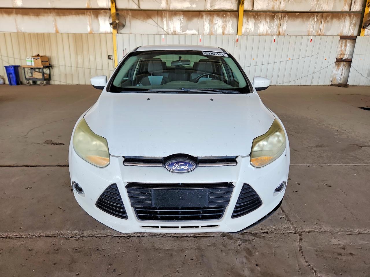 2012 Ford Focus Se White vin: 1FAHP3F25CL452494