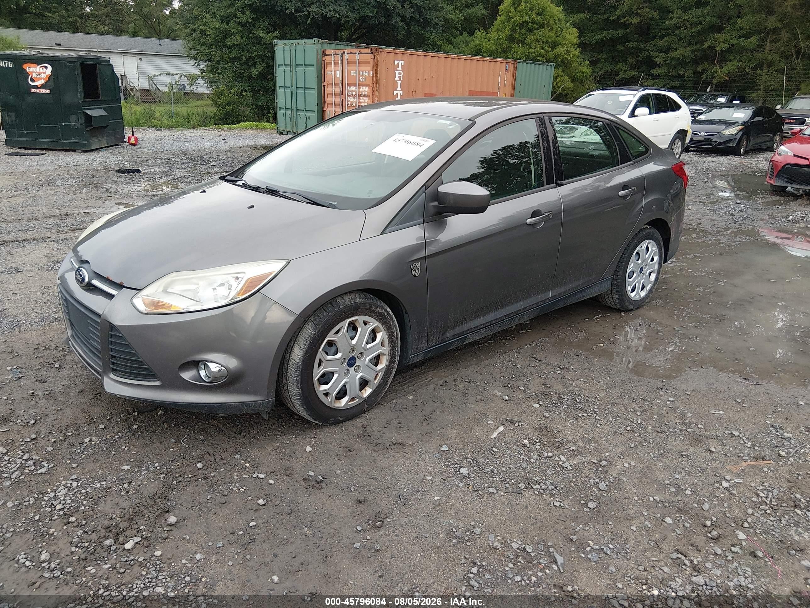 2012 Ford Focus Se Gray vin: 1FAHP3F25CL478500