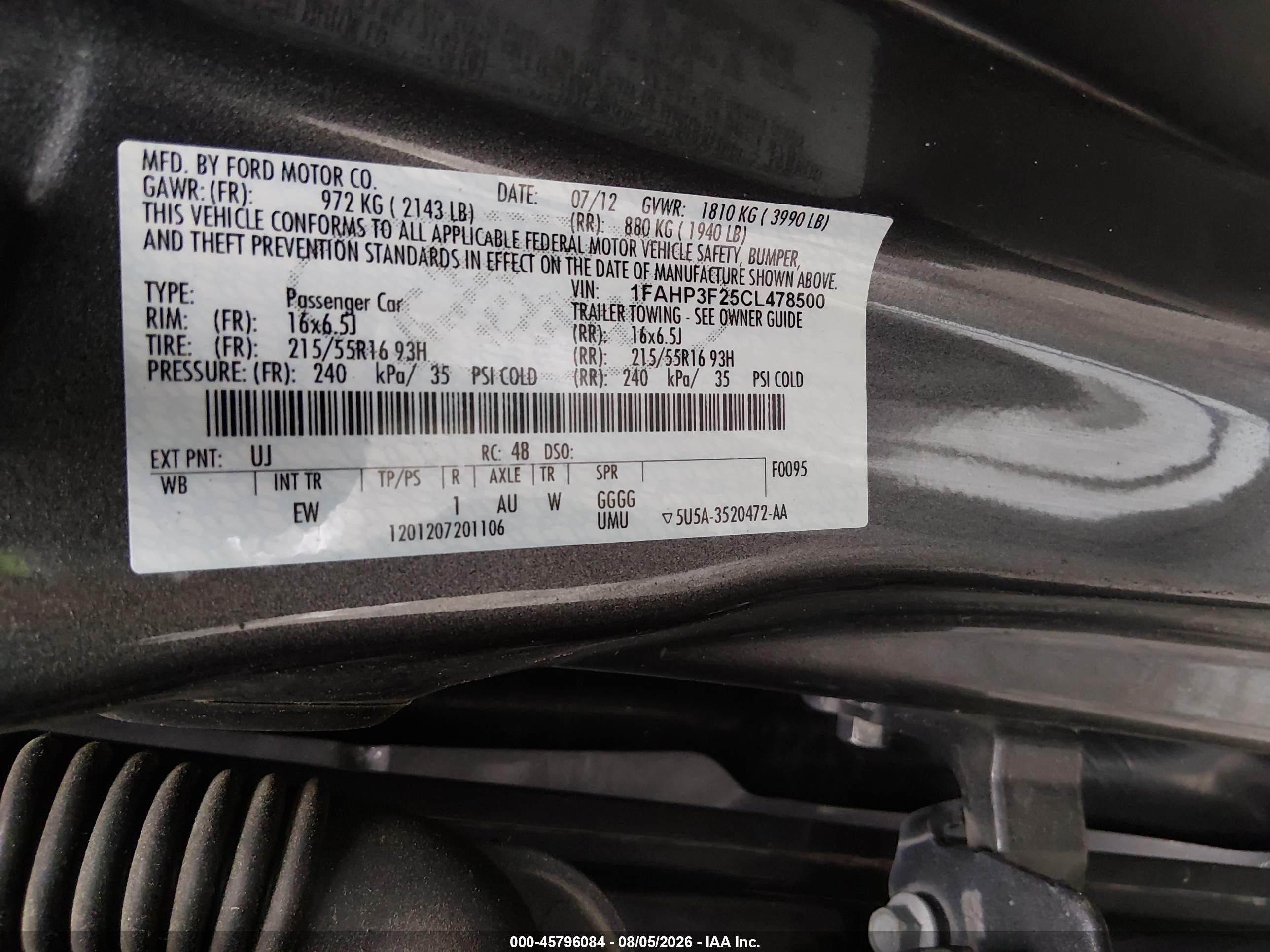 2012 Ford Focus Se Gray vin: 1FAHP3F25CL478500