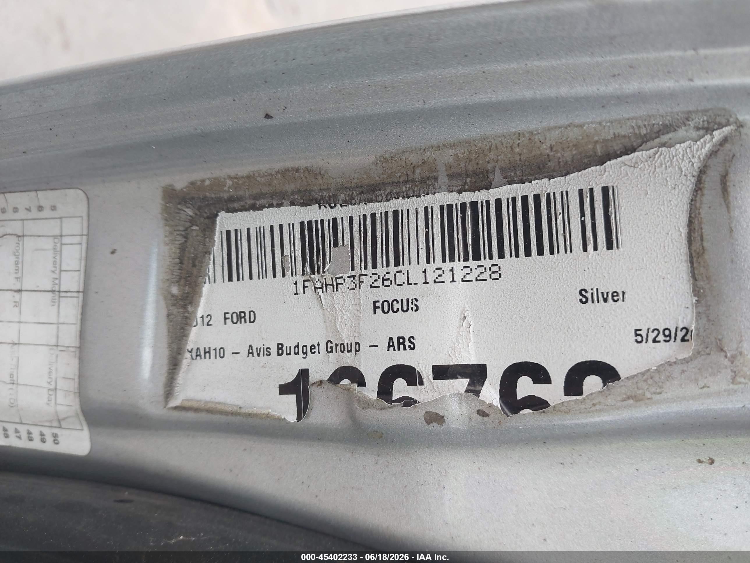 2012 Ford Focus Se Silver vin: 1FAHP3F26CL121228