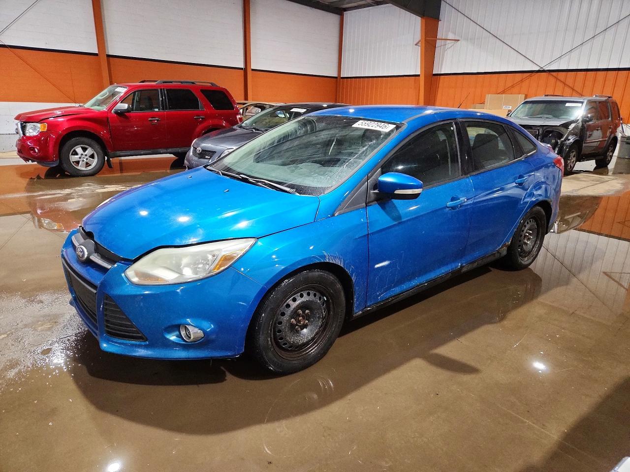 2012 Ford Focus Se Blue vin: 1FAHP3F26CL124095
