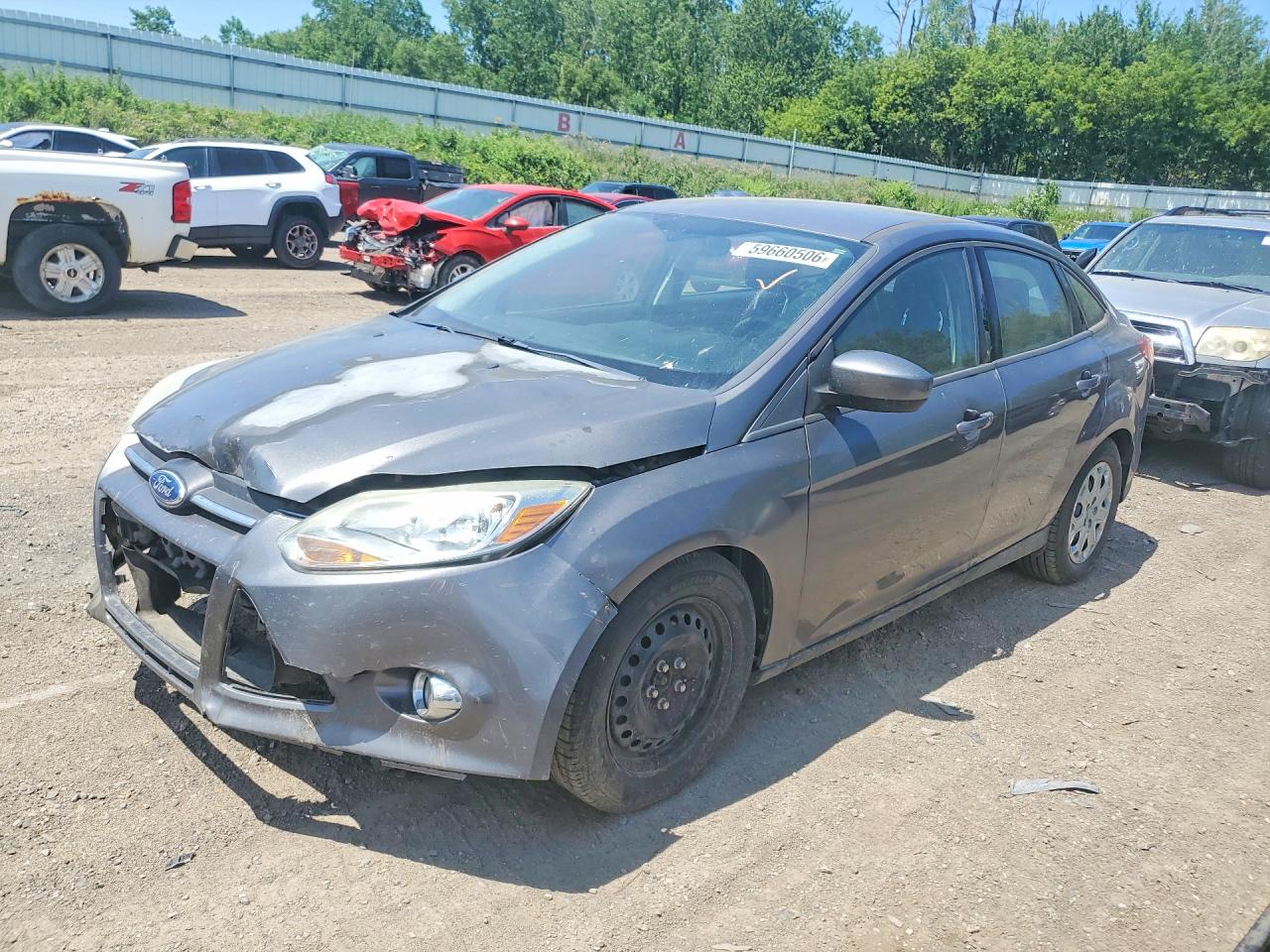 2012 Ford Focus Se Gray vin: 1FAHP3F26CL162572