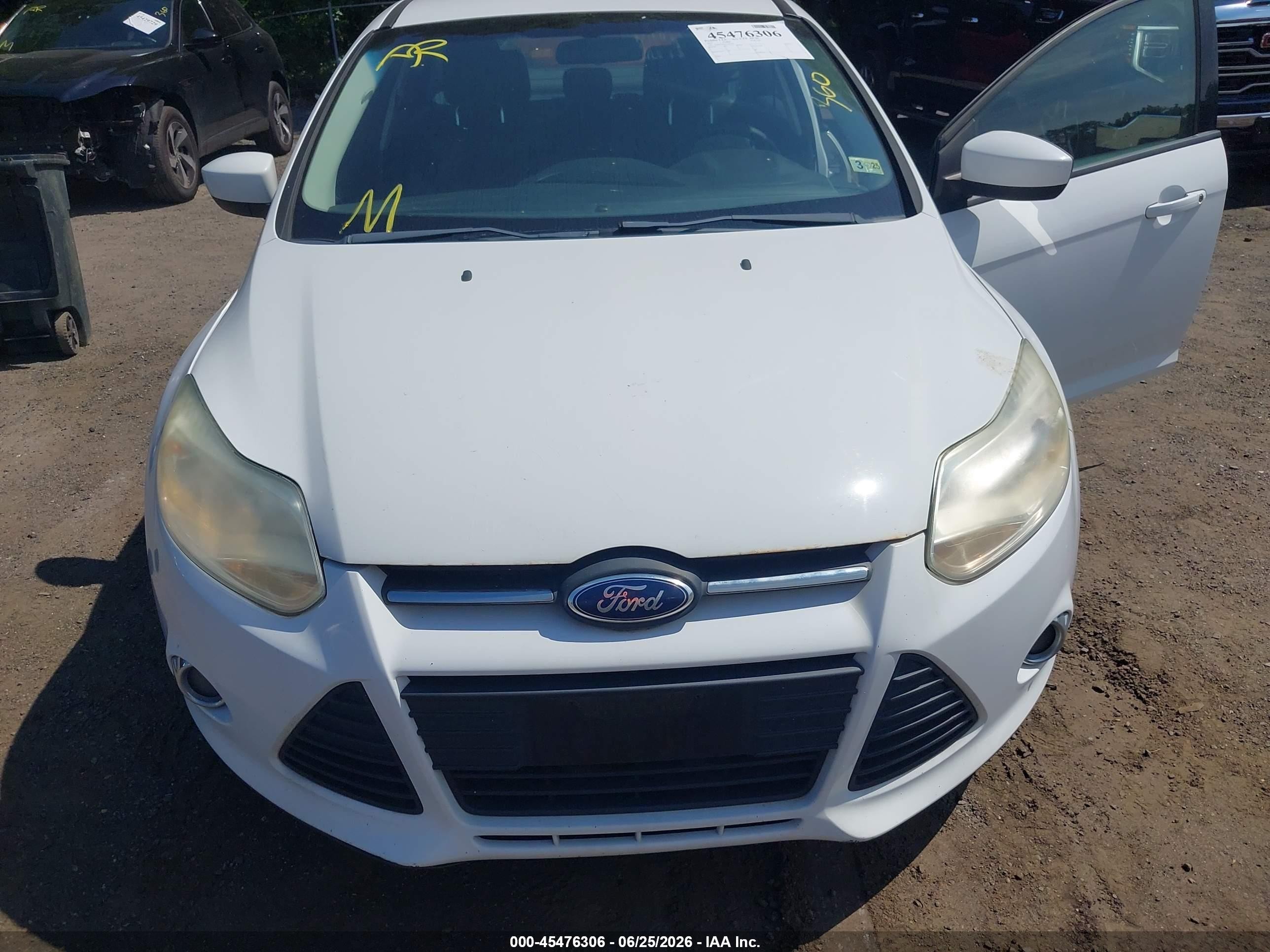 2012 Ford Focus Se White vin: 1FAHP3F26CL169781