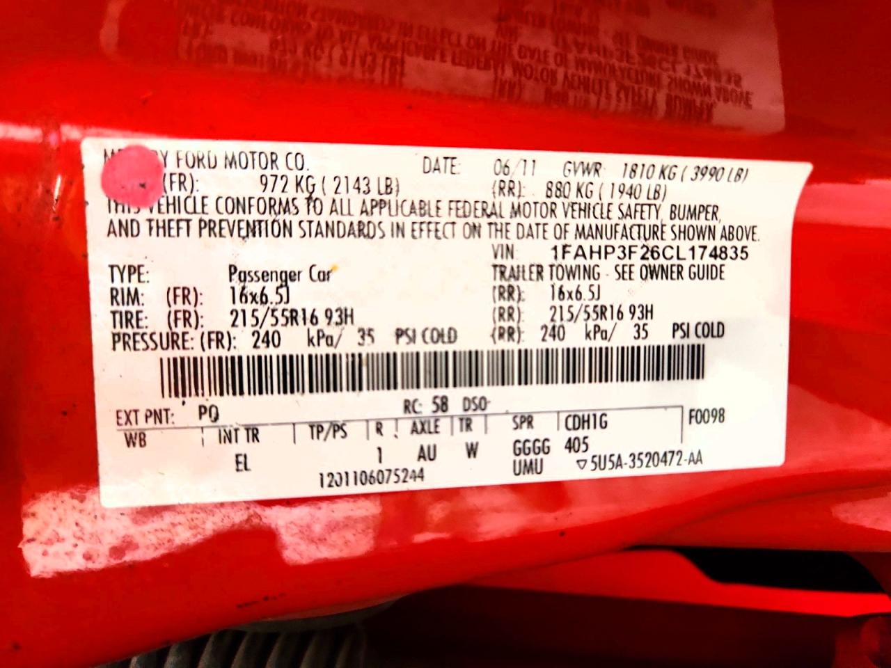 2012 Ford Focus Se Red vin: 1FAHP3F26CL174835