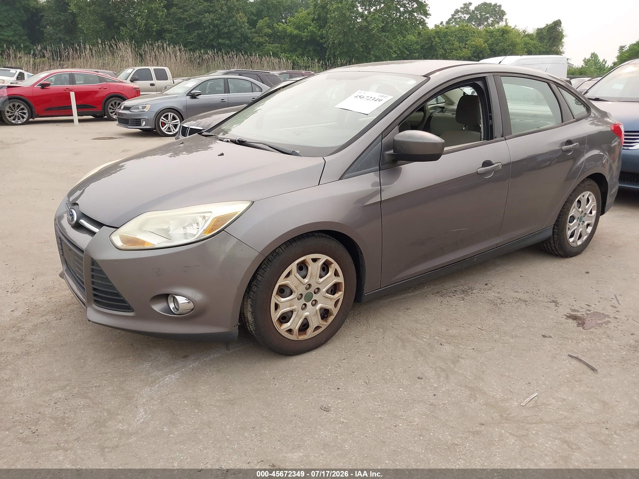 2012 Ford Focus Se Gray vin: 1FAHP3F26CL196088