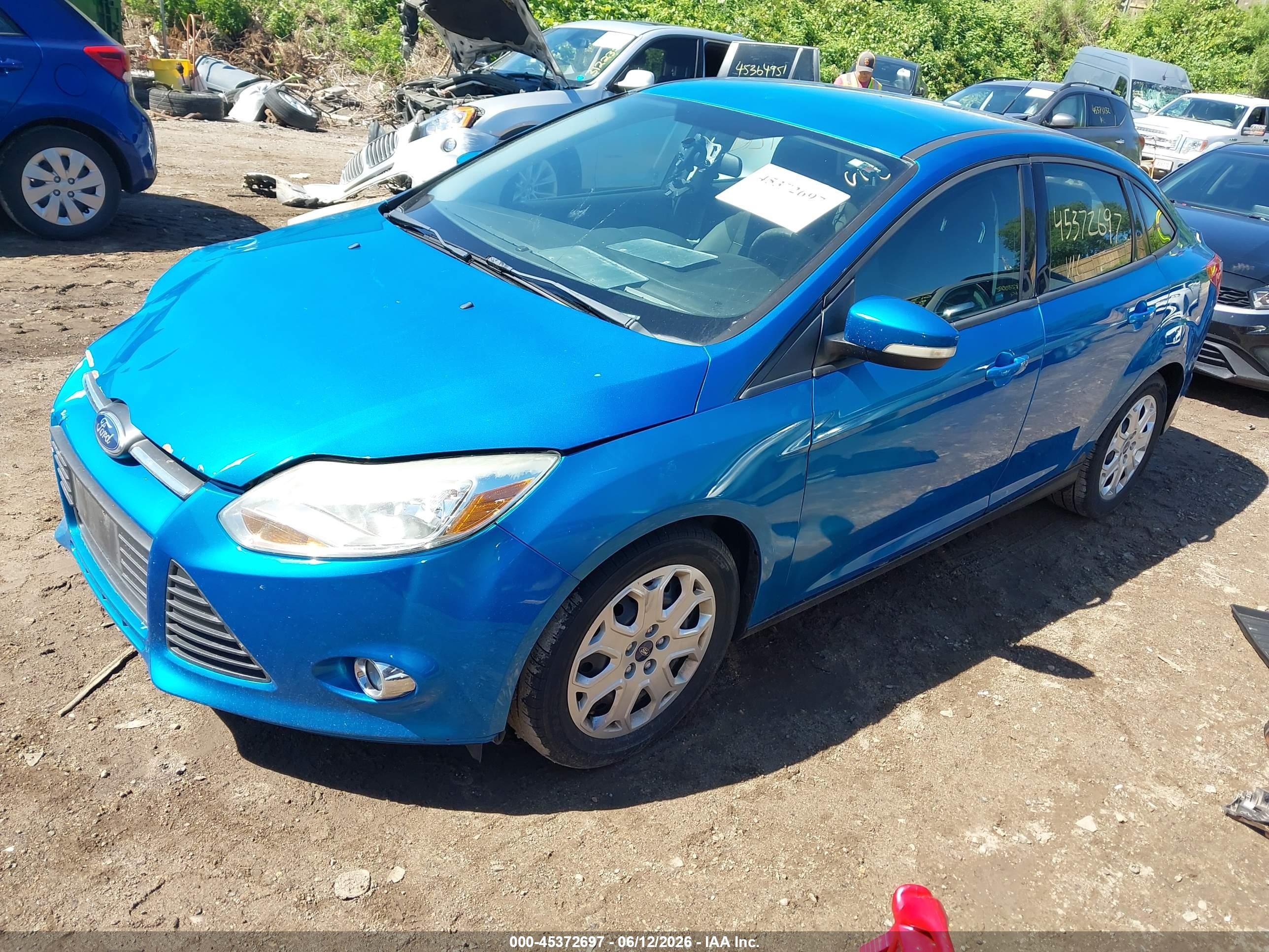 2012 Ford Focus Se Blue vin: 1FAHP3F26CL250795