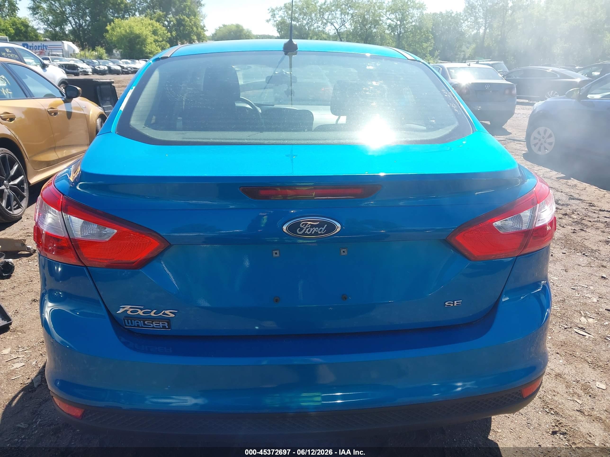2012 Ford Focus Se Blue vin: 1FAHP3F26CL250795