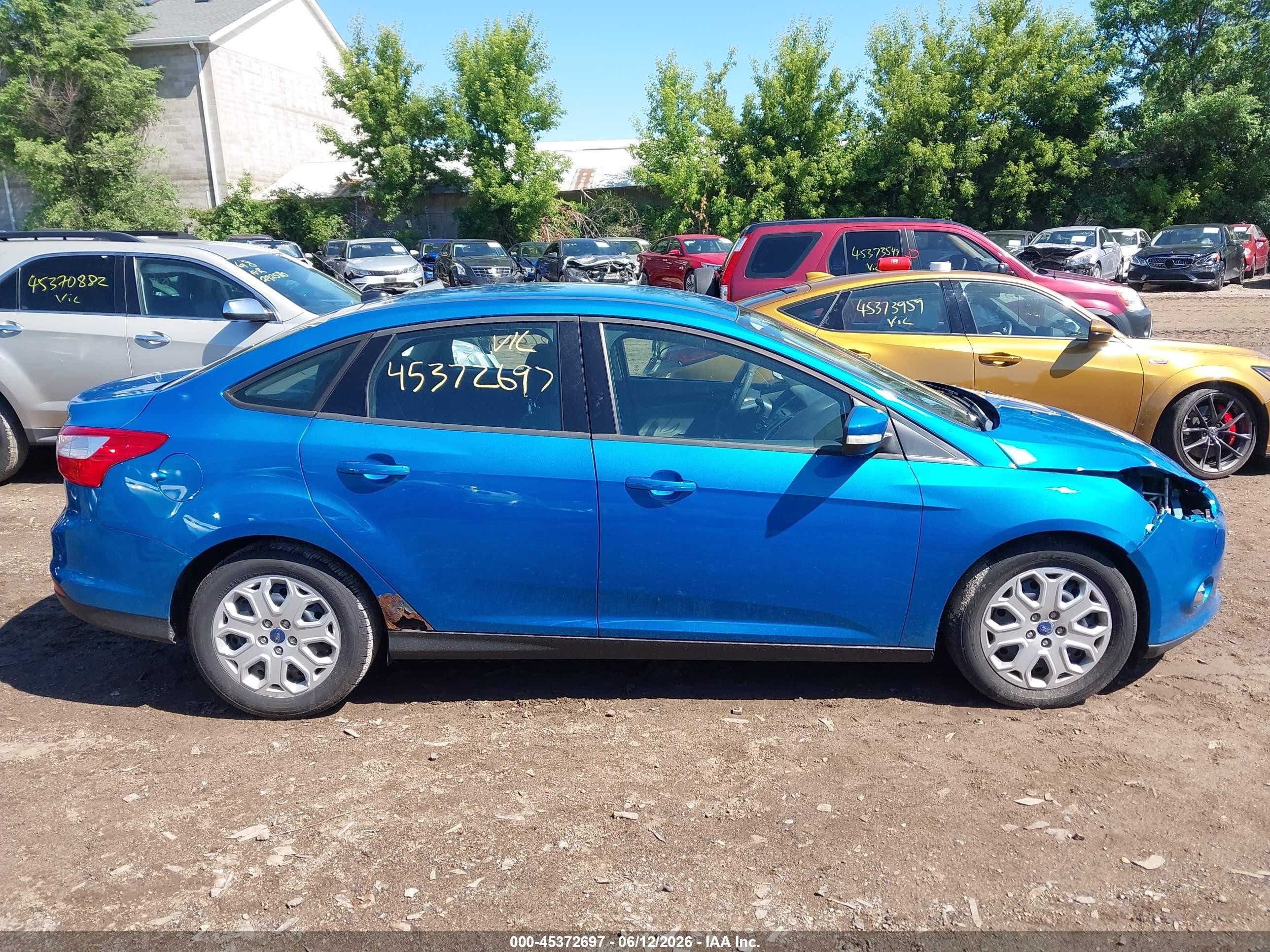 2012 Ford Focus Se Blue vin: 1FAHP3F26CL250795