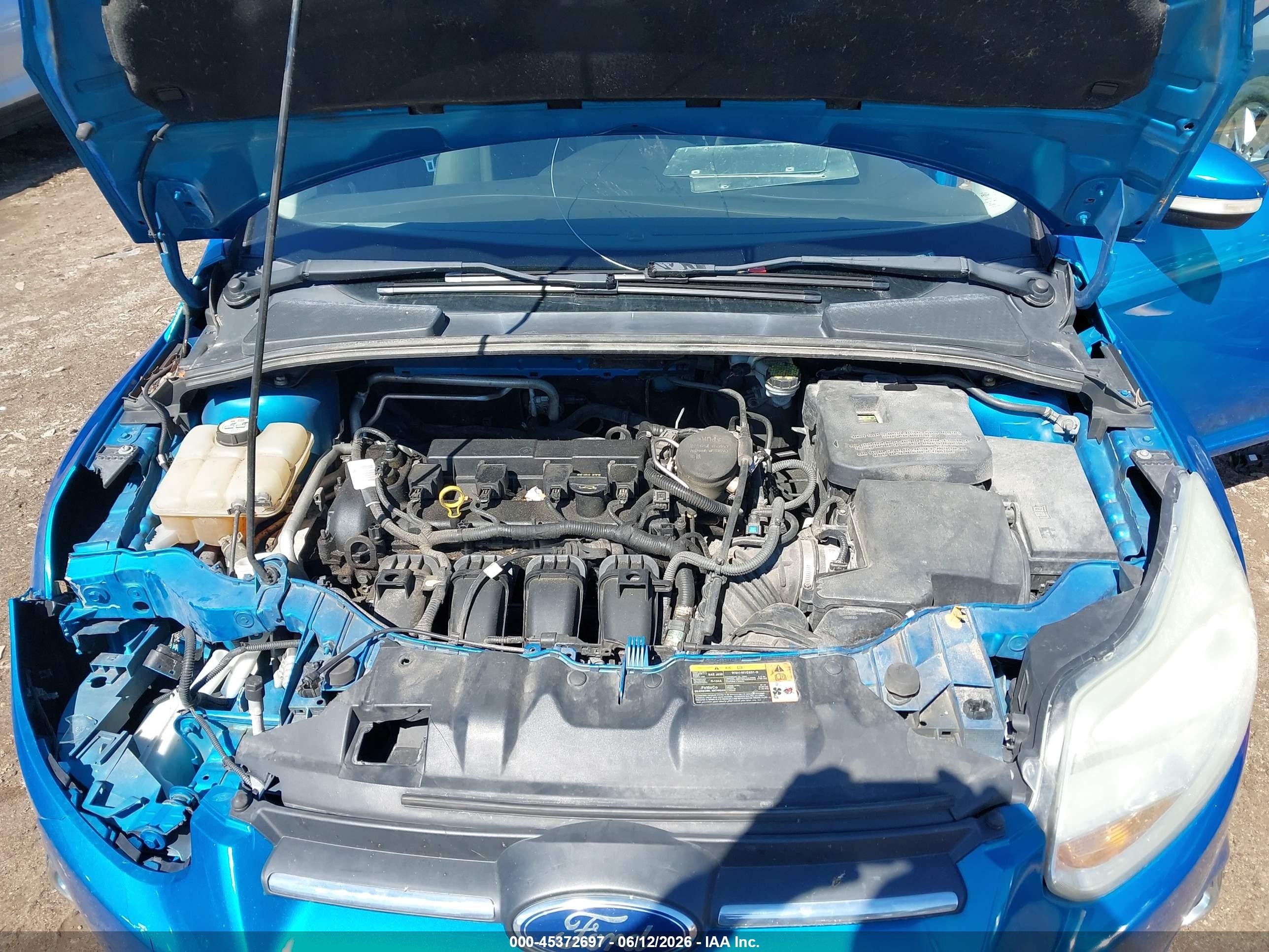 2012 Ford Focus Se Blue vin: 1FAHP3F26CL250795