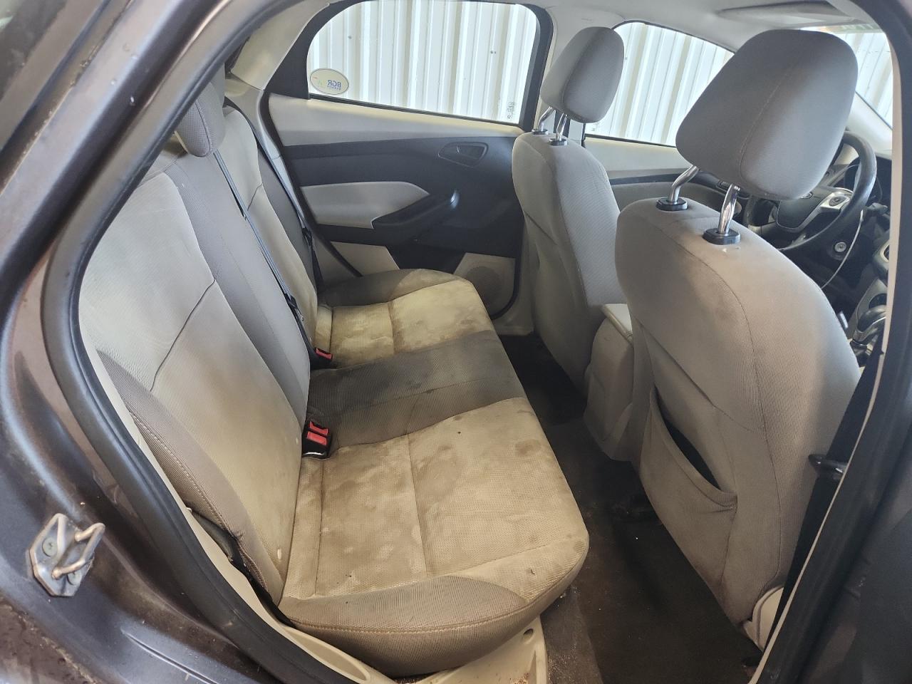 2012 Ford Focus Se Gray vin: 1FAHP3F26CL253521 Damage: Left Rear Seat, Stained, Permanent