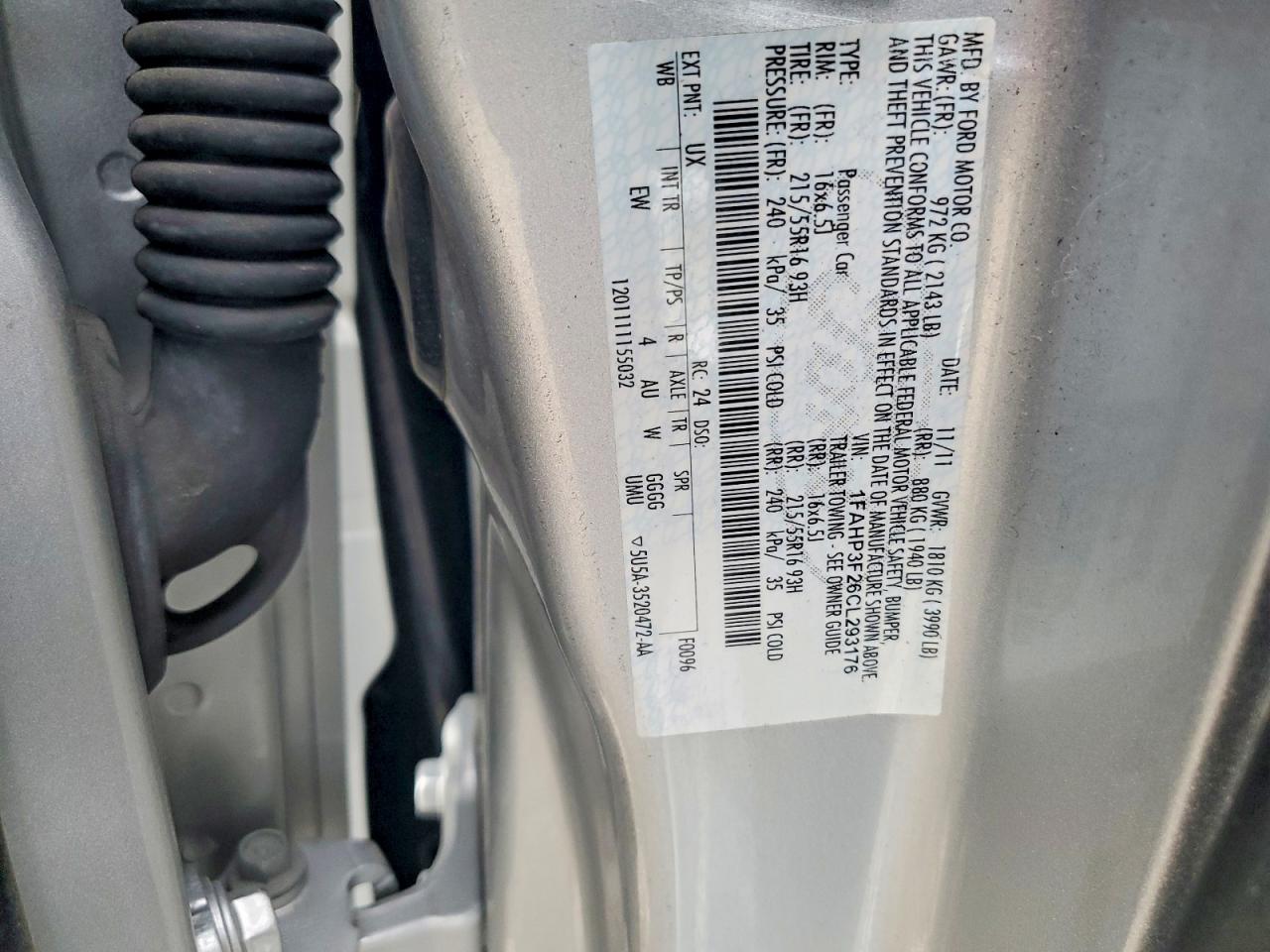 2012 Ford Focus Se Silver vin: 1FAHP3F26CL293176